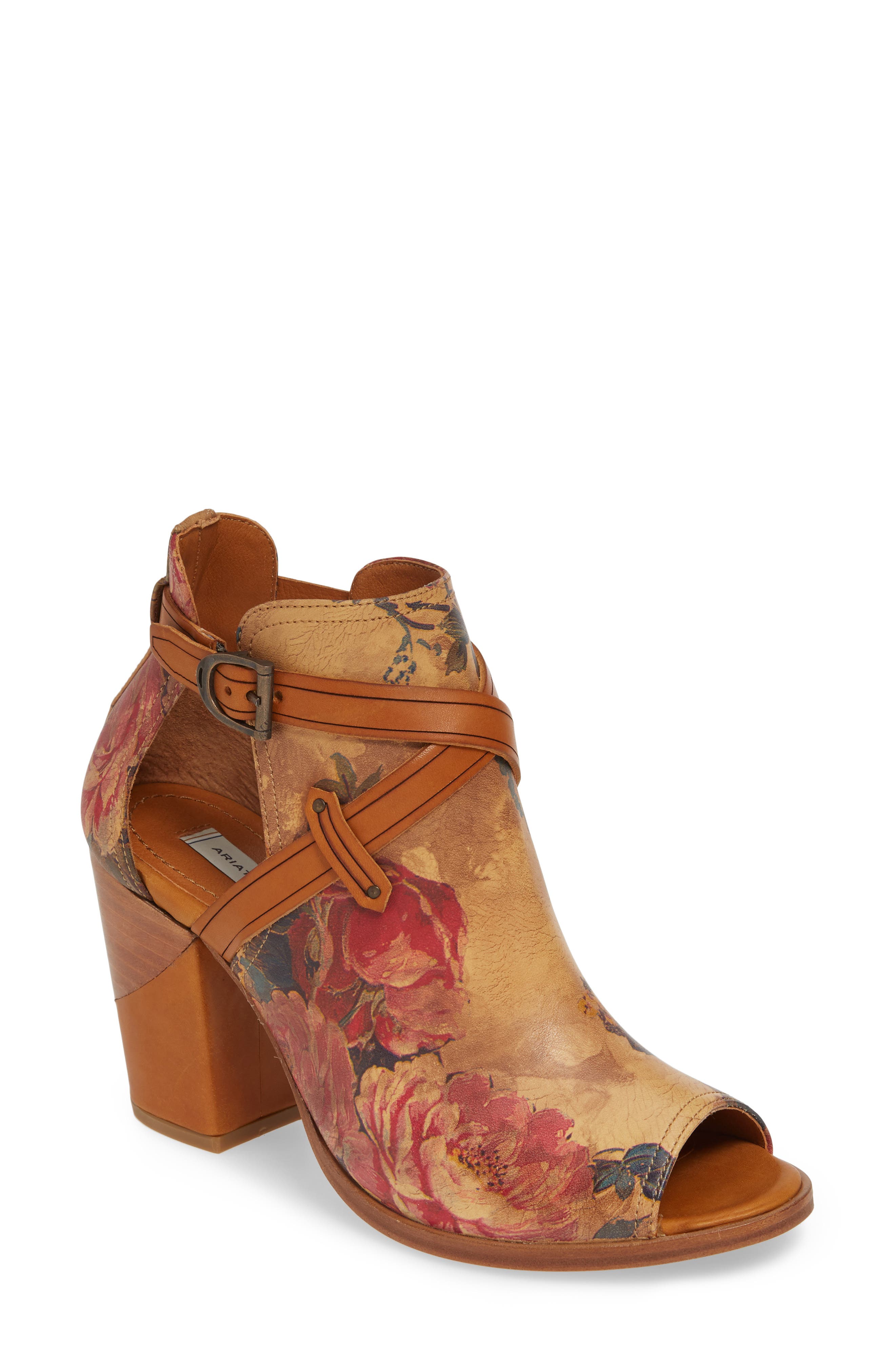 Ariat Starlight Peep Toe Bootie, Brown