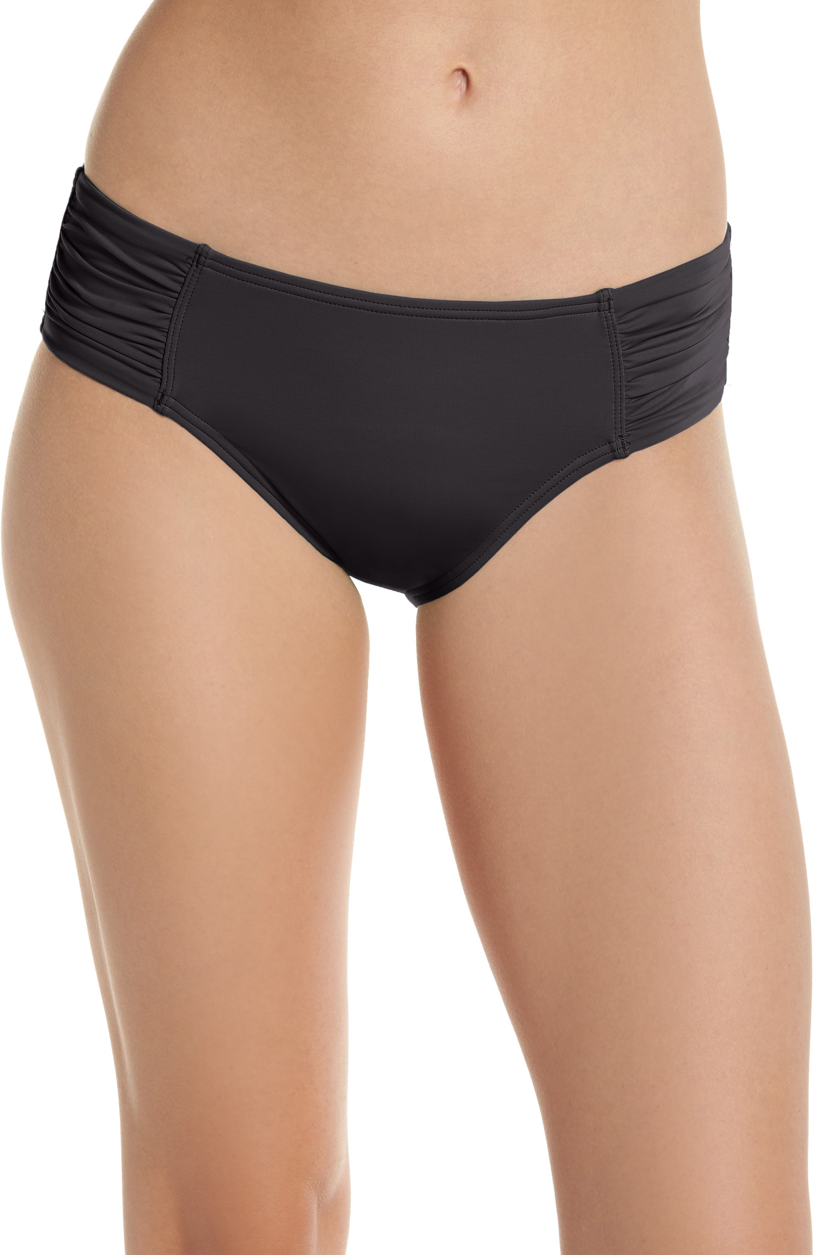 Tommy Bahama Pearl High Waist Bikini Bottoms, Black