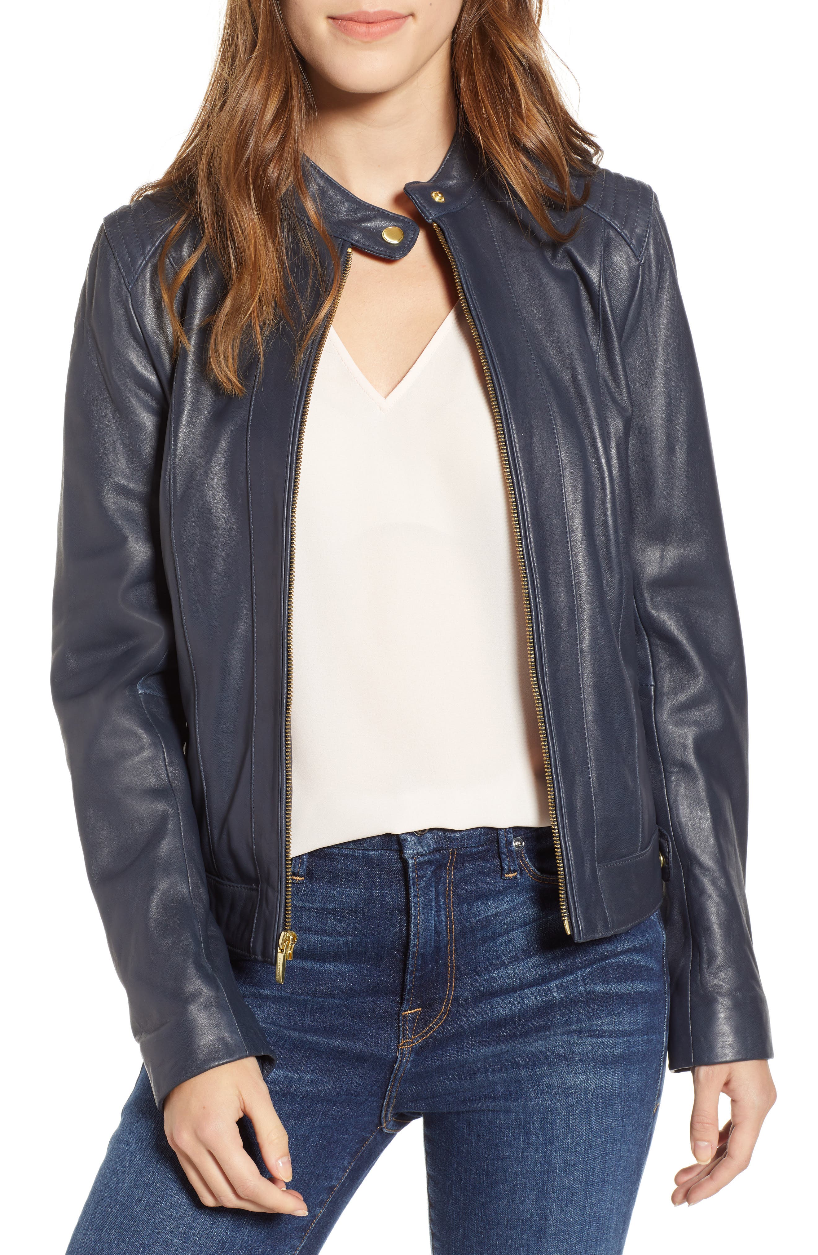 leather jacket cole haan