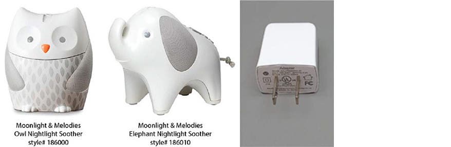 Skip Hop Moonlight and Melodies Nightlight Soothers.