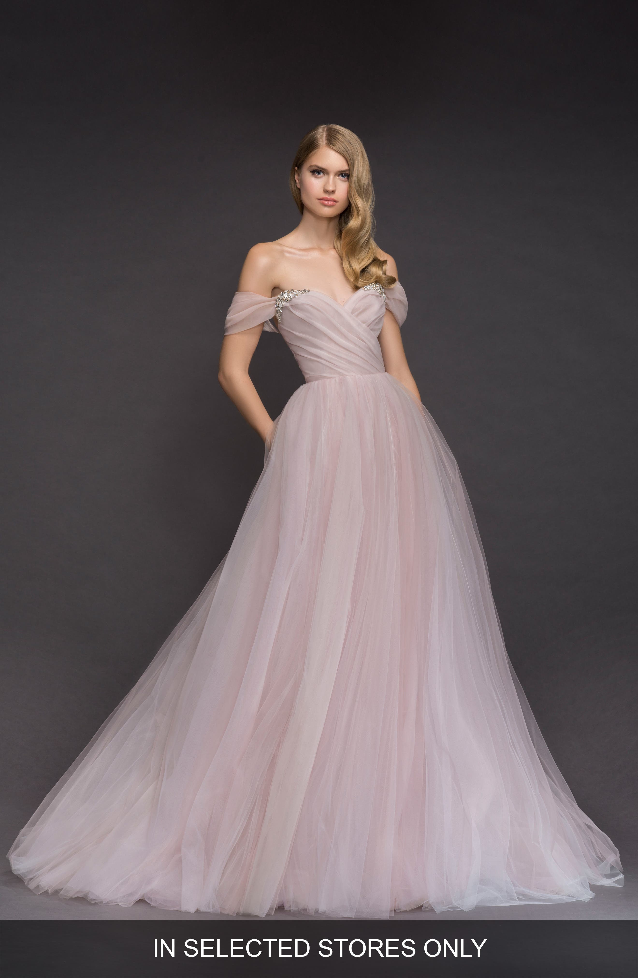 Blush By Hayley Paige Milo Off The Shoulder Tulle Ballgown