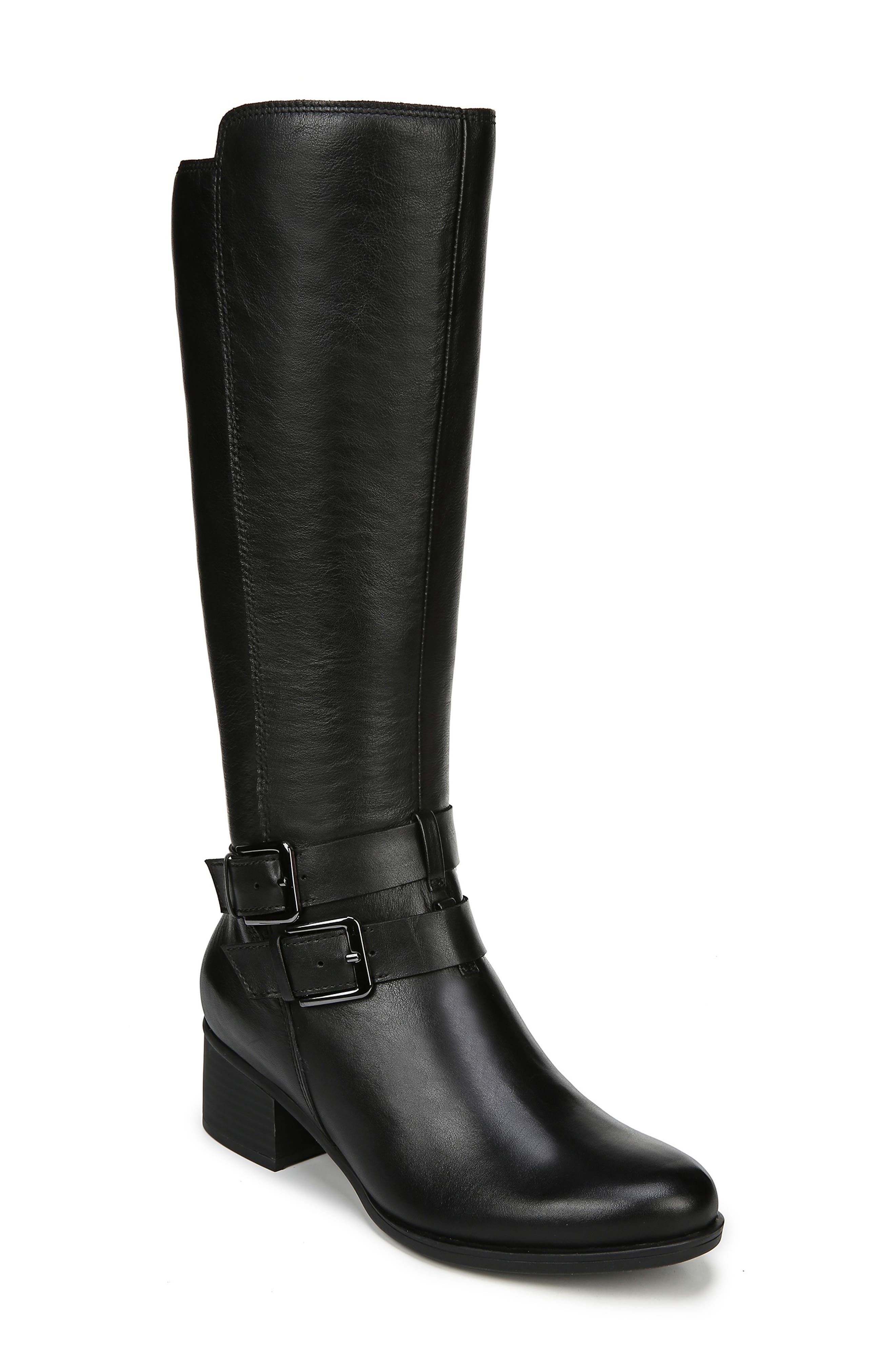 Naturalizer Dale Knee High Boot, Regular Calf- Black