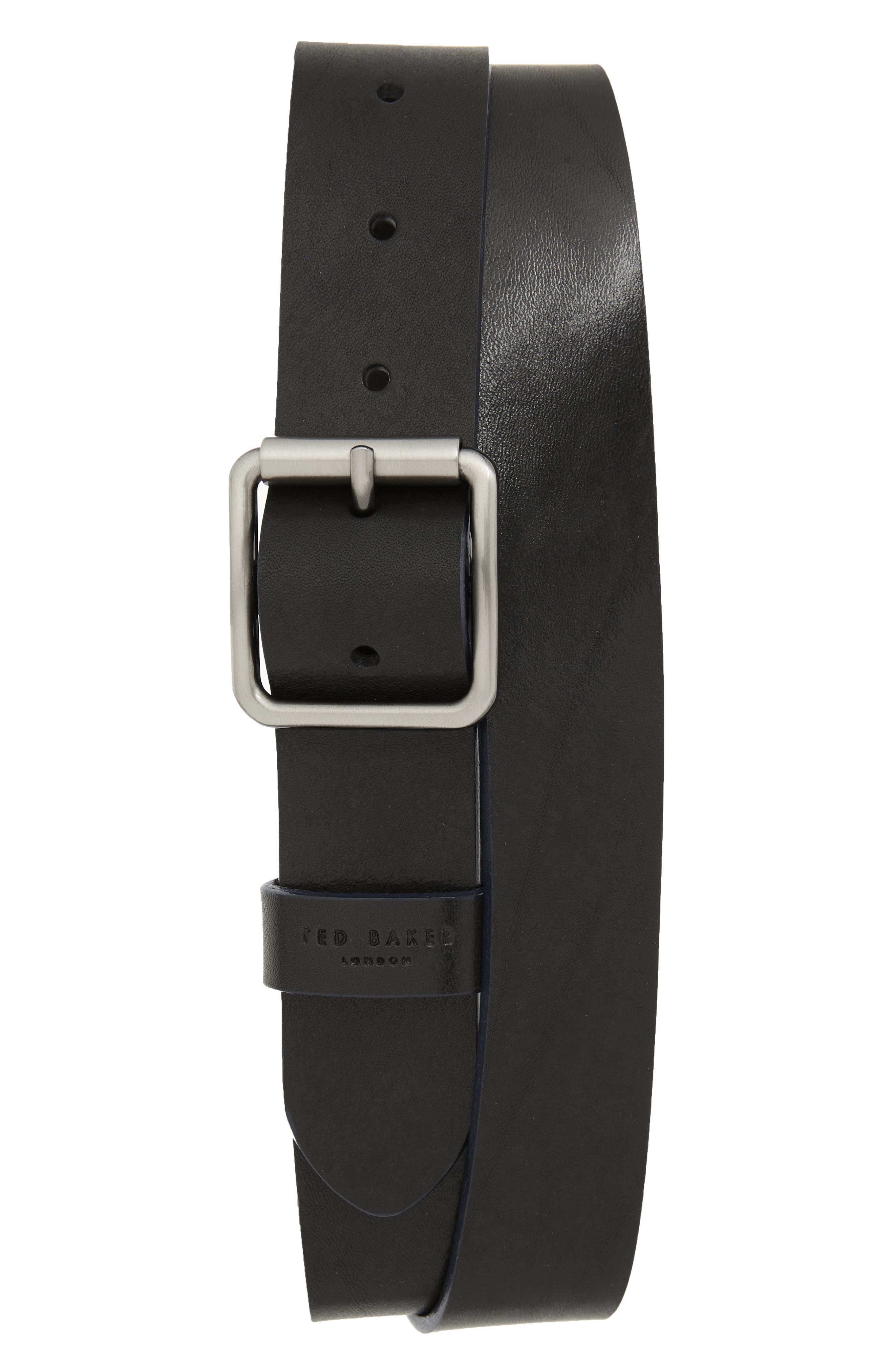 Ted Baker London Leather Belt, Black