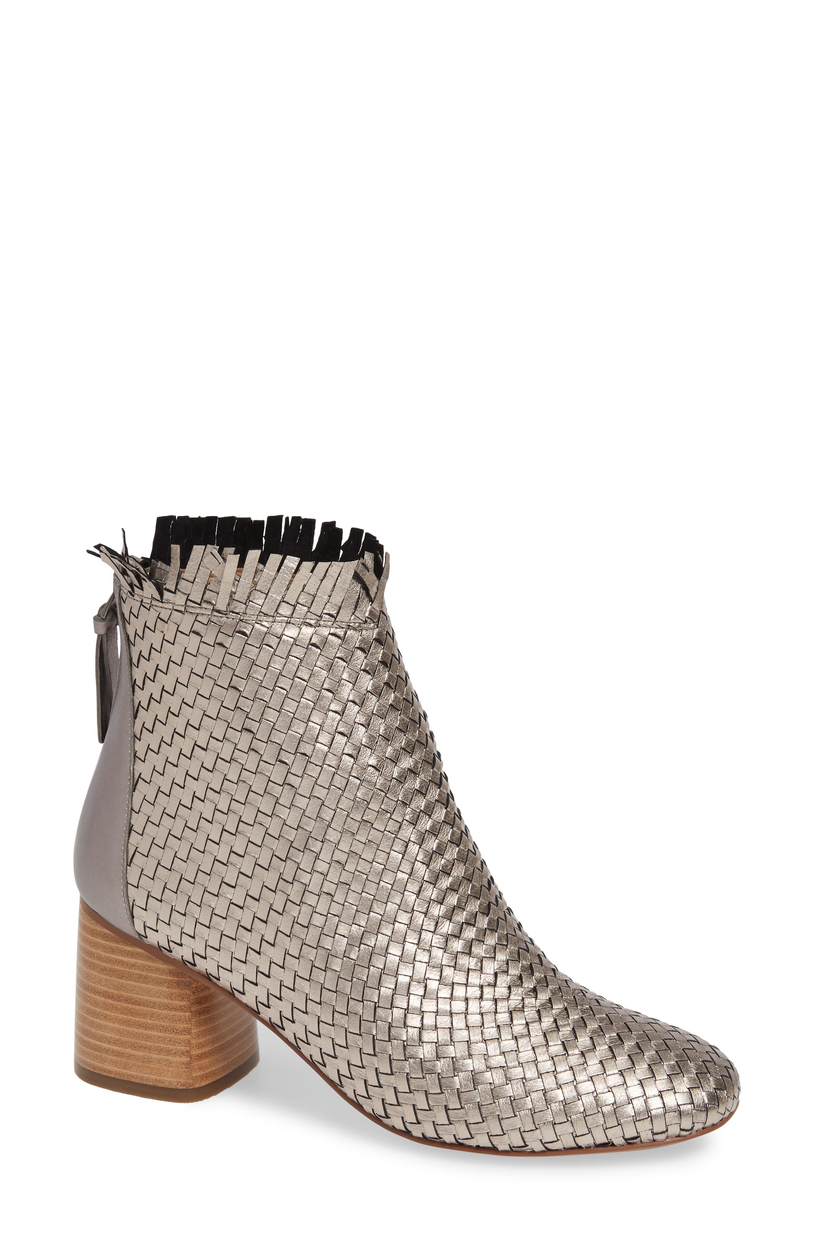 Linea Paolo Sabina Woven Bootie- Metallic