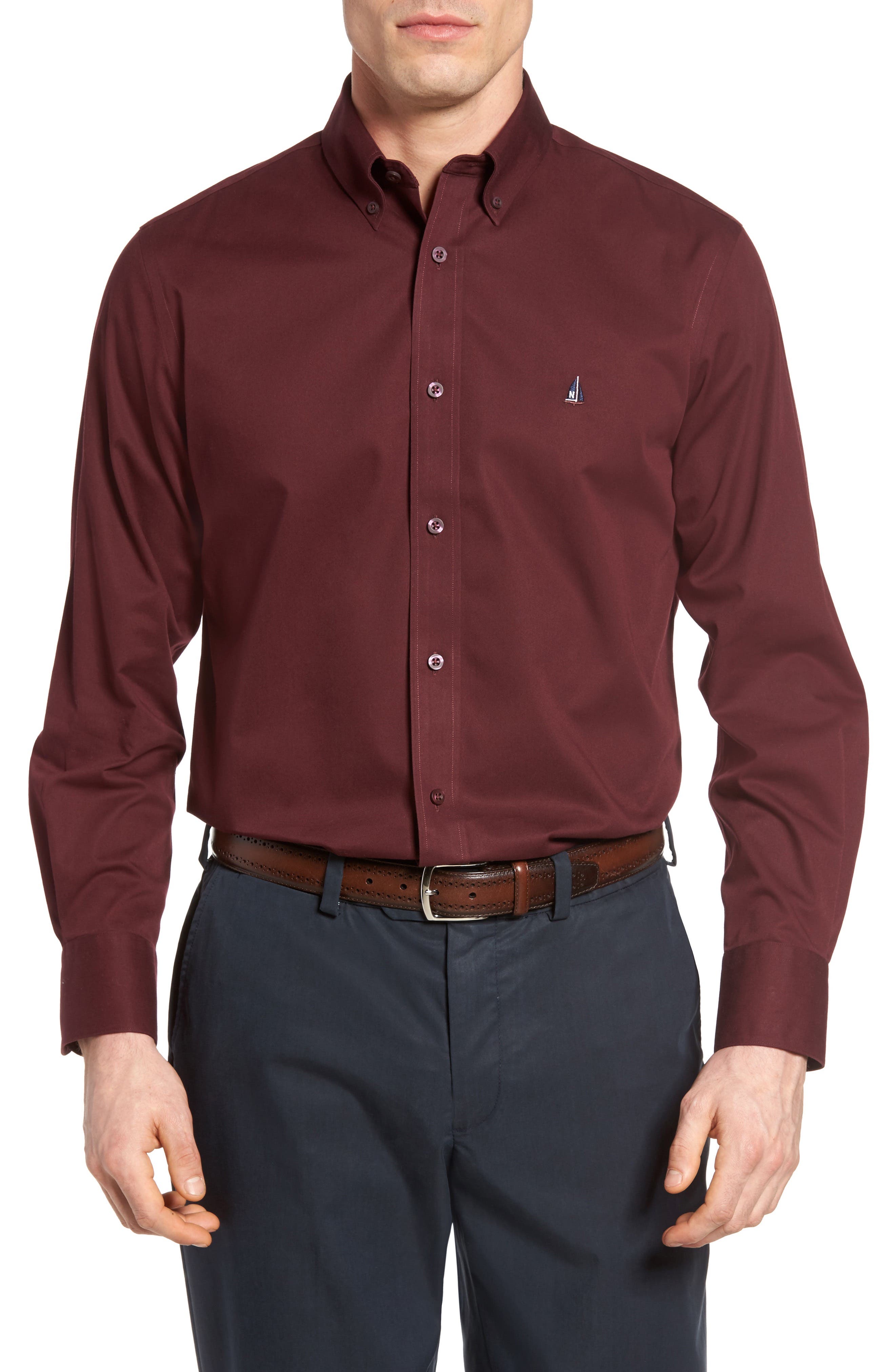 Nordstrom Shop Smartcare(TM) Traditional Fit Twill Boat Shirt
