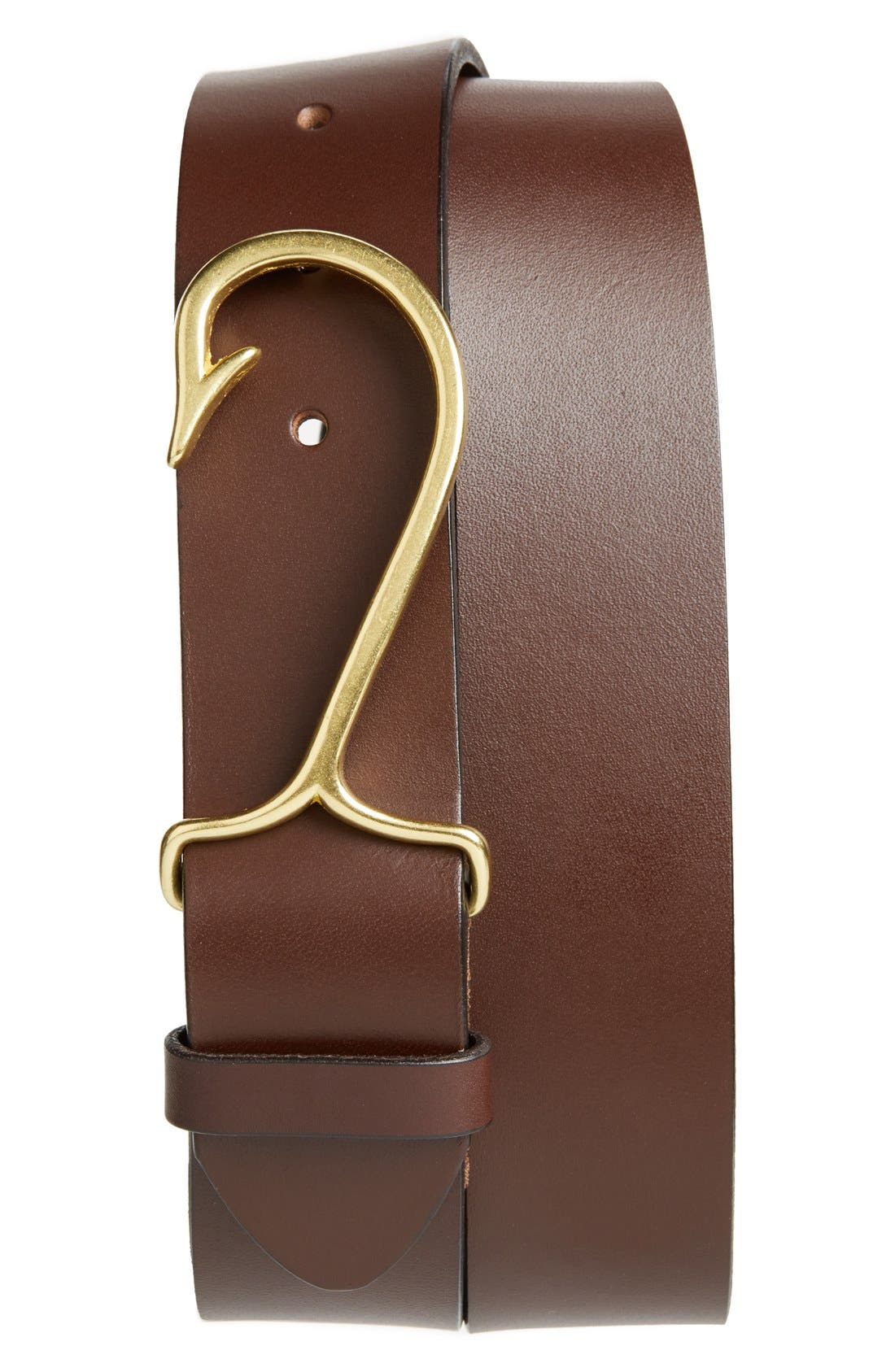 Vineyard Vines 'Fish Hook' Leather Belt Nordstrom