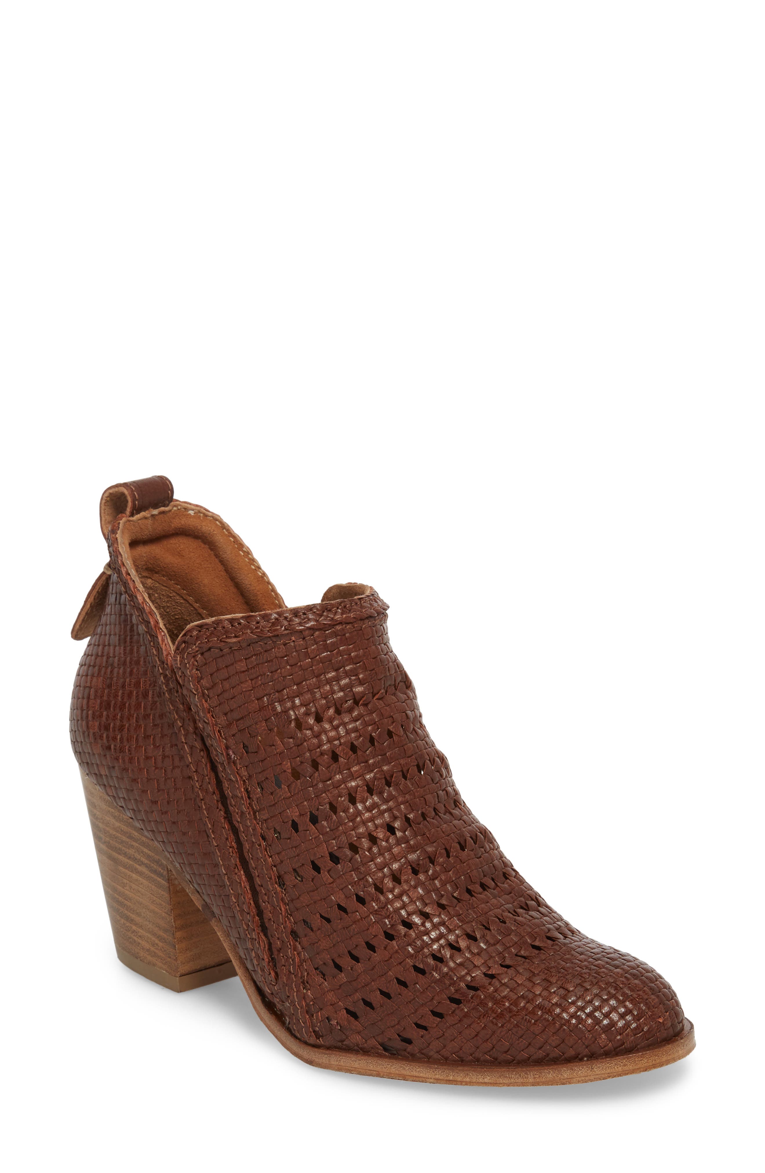 Jeffrey Campbell Burman Woven Bootie- Brown