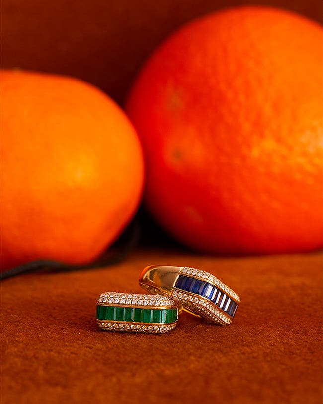 Diamond and gemstone rings from Rainbow K.
