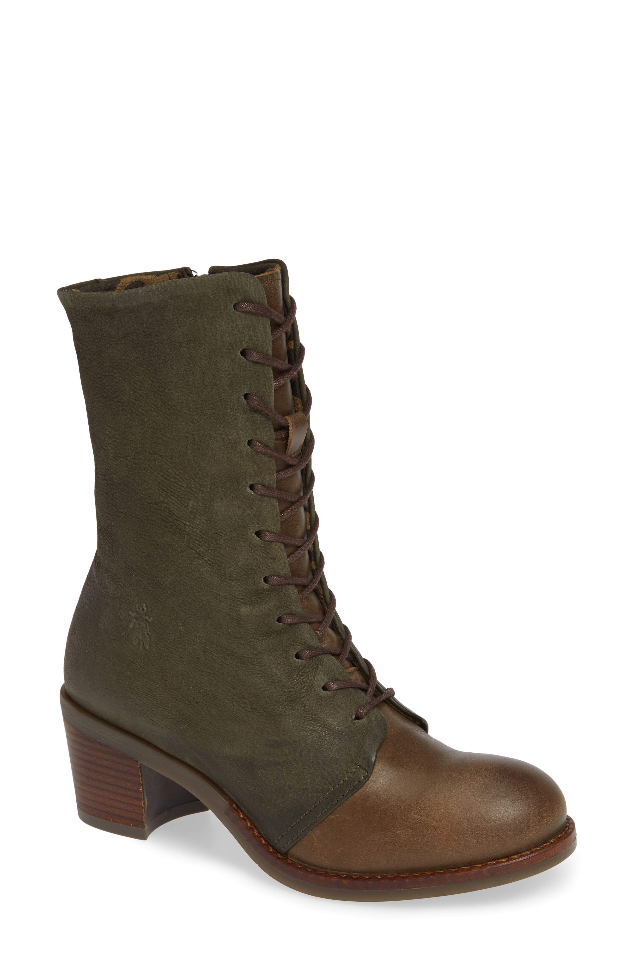 Fly London Zeko Lace-Up Boot - Green