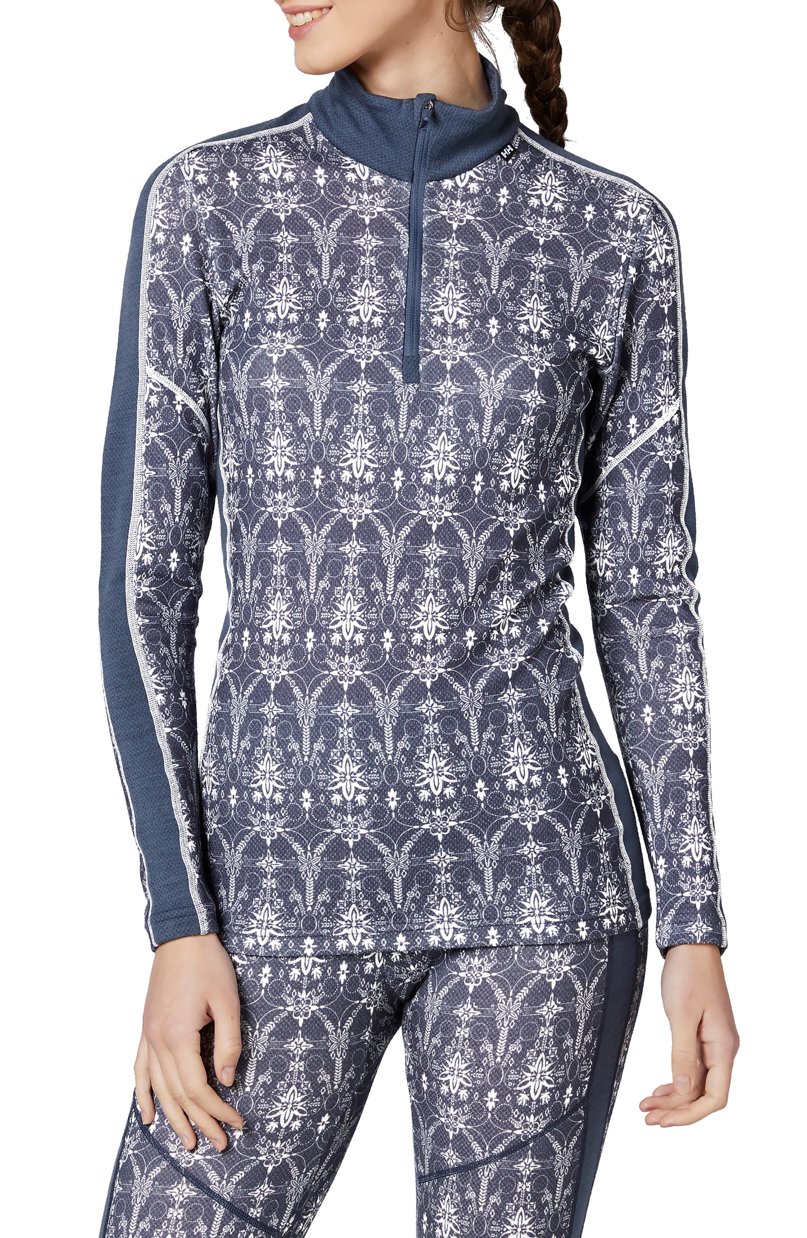 Helly Hansen Lifa Merino Wool Half Zip Pullover, Blue