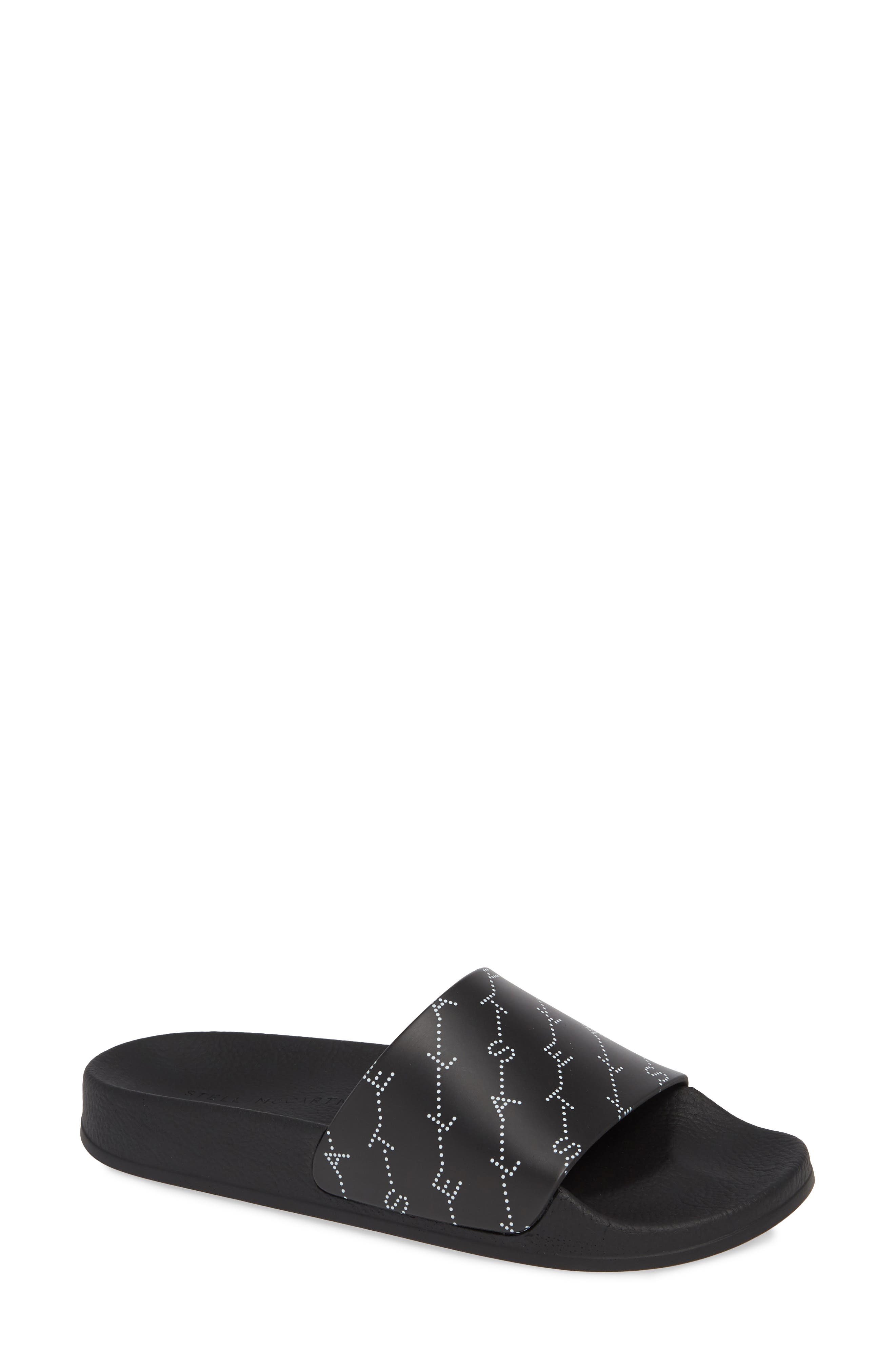 Stella Mccartney Logo Slide, Black