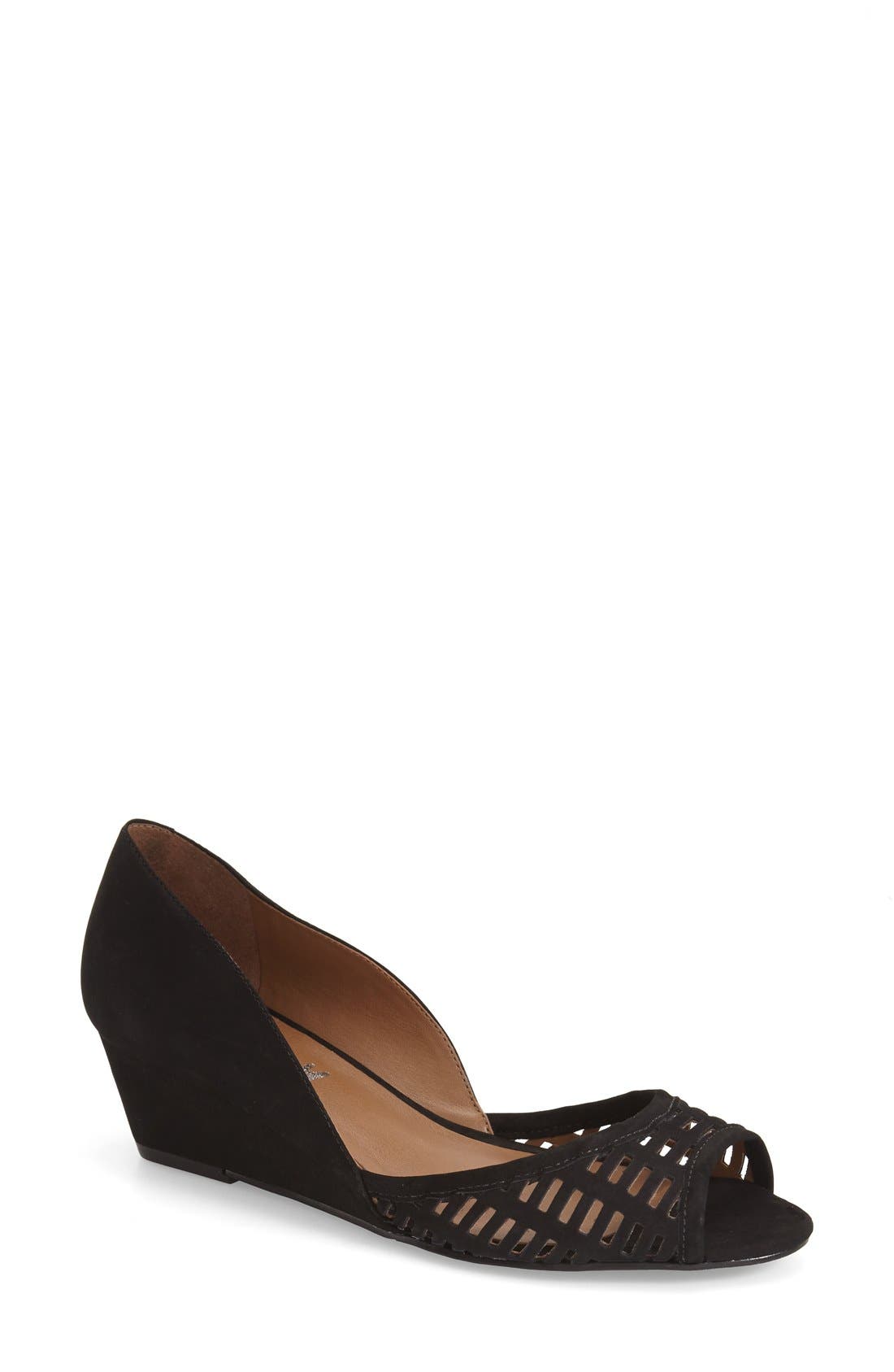 French Sole 'Quark' Cutout Peep Toe Wedge Pump (Women) Nordstrom