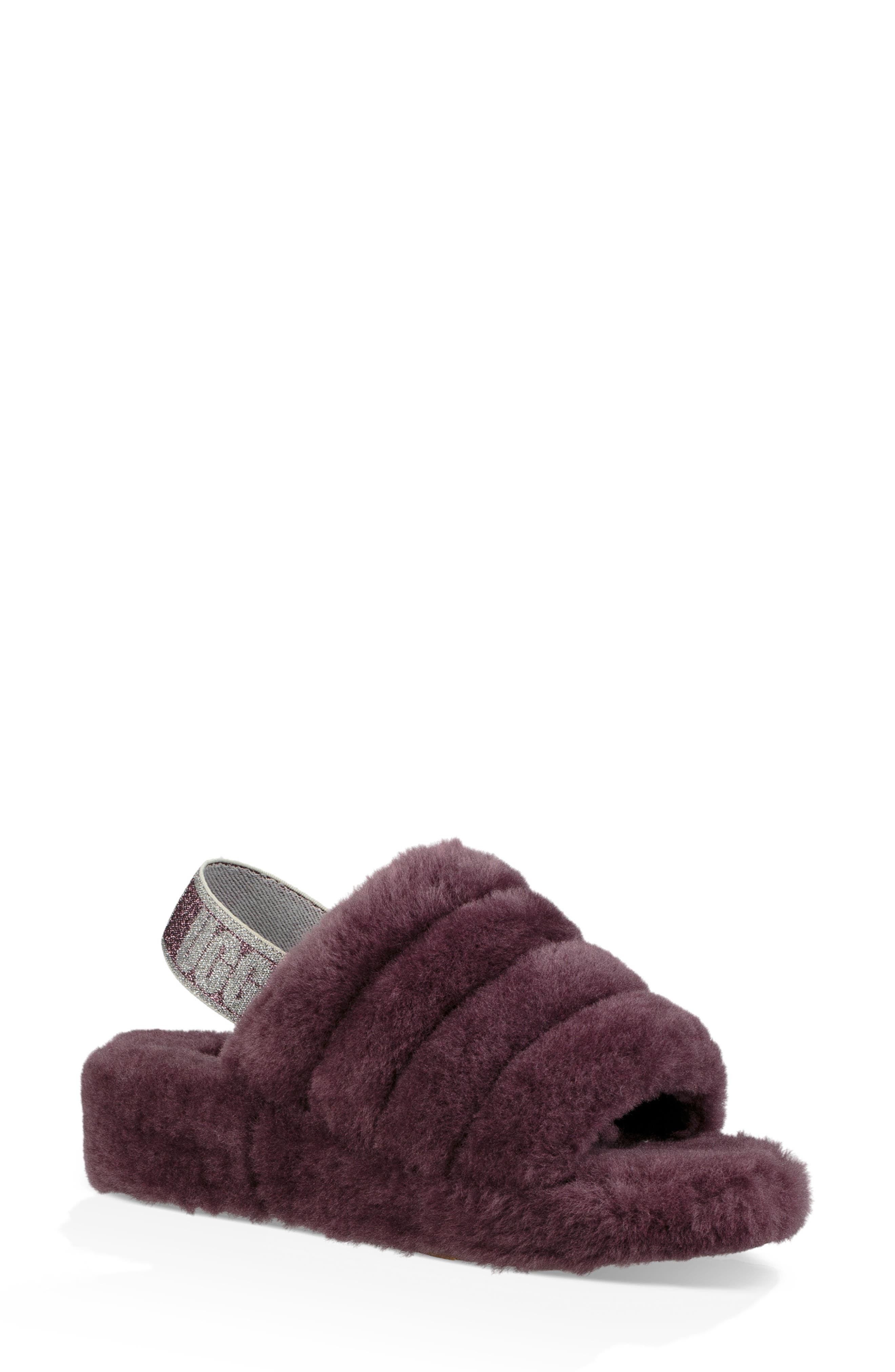 Ugg Fluff Yeah Genuine Shearling Slide Slipper, Purple
