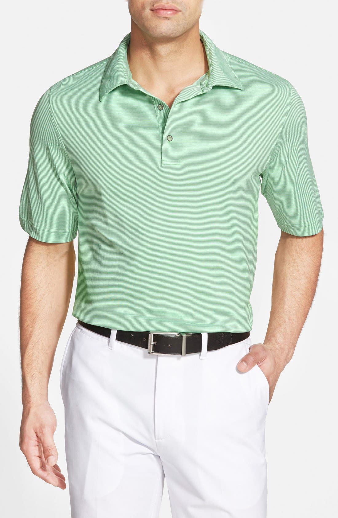Bobby Jones 'Supreme Nine Stripe' Tailored Fit Pima Cotton Golf Polo