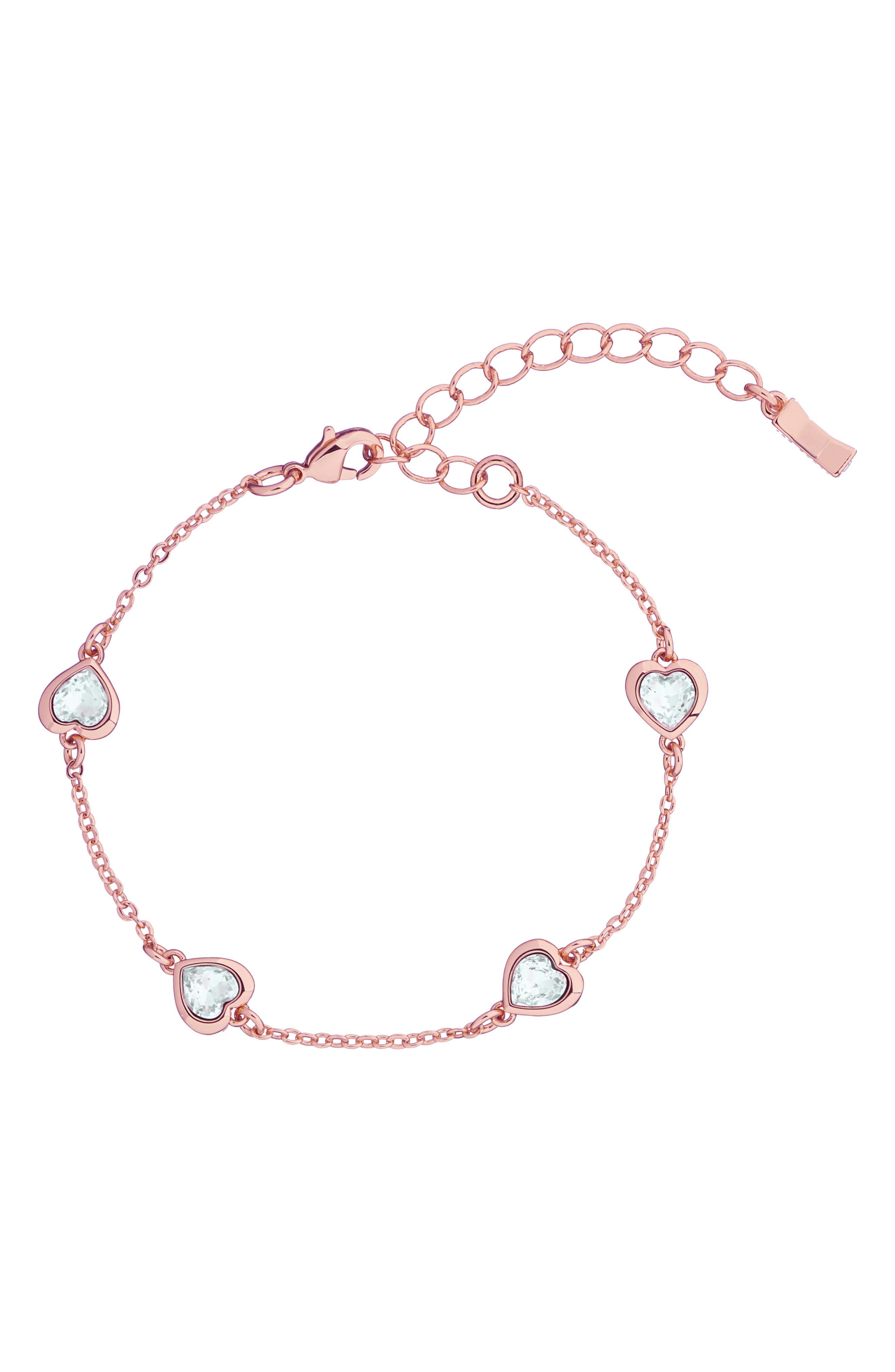 Ted Baker London Heniee Crystal Heart Line Bracelet