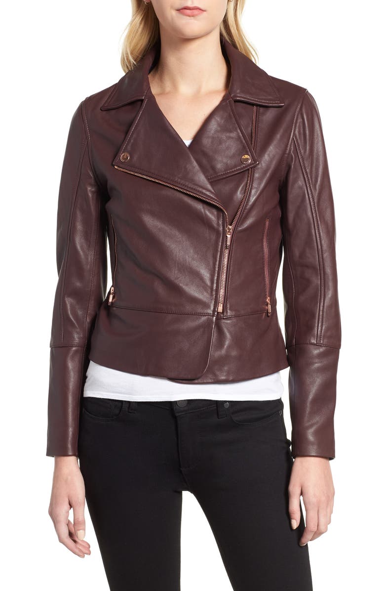 Ted baker london 2025 minimal leather biker jacket