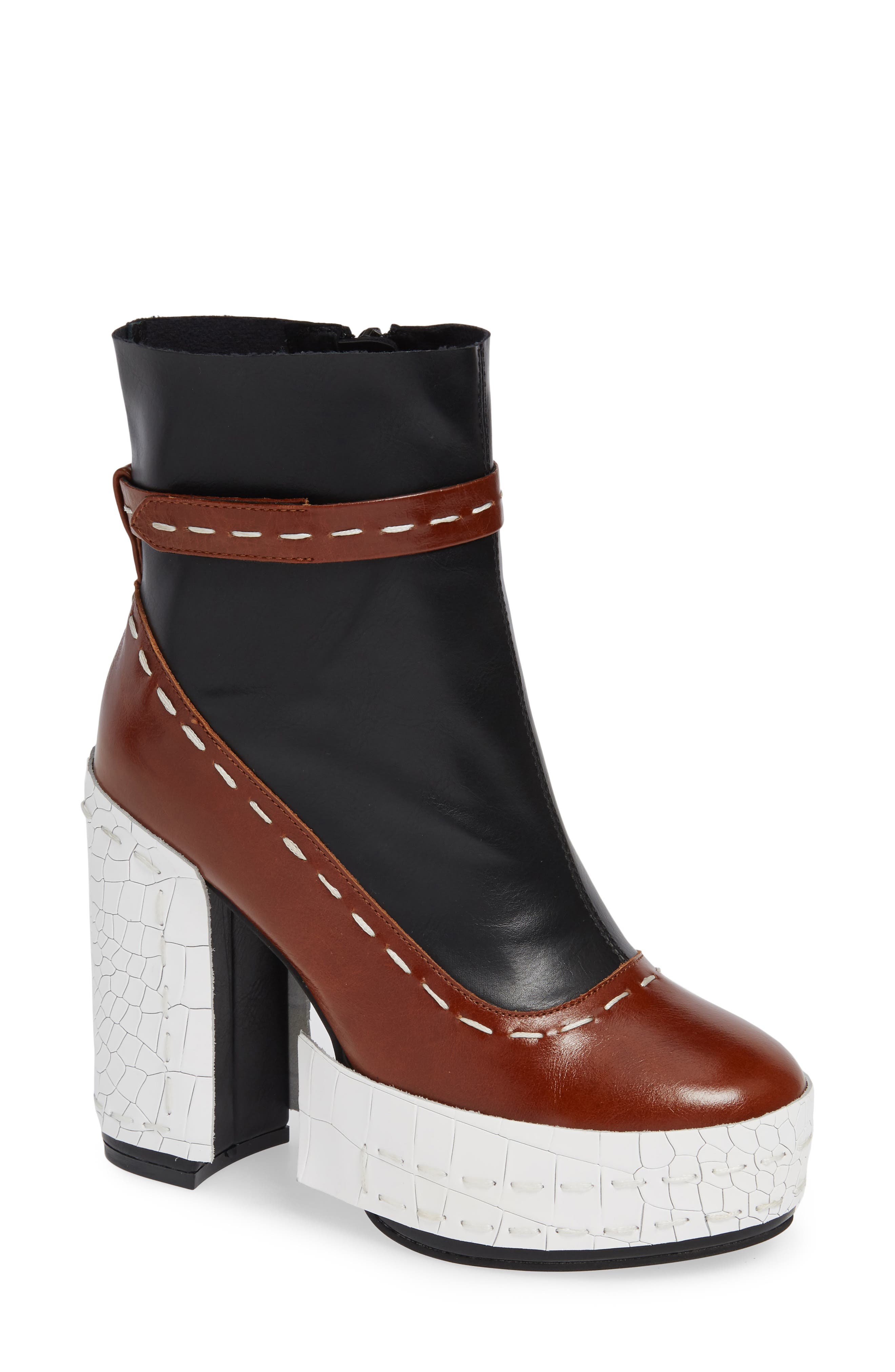 Jeffrey Campbell Dismantle Platform Bootie- Brown