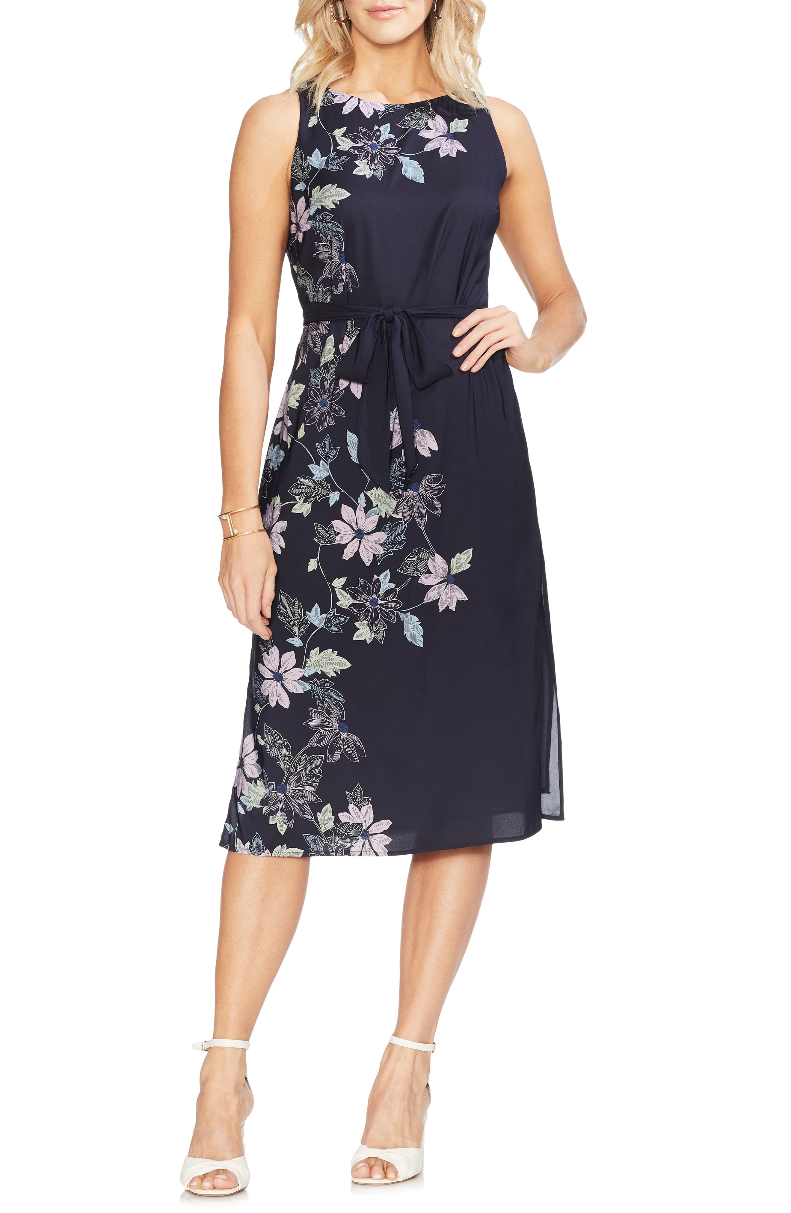 Vince Camuto Floral Vines Dress, Blue