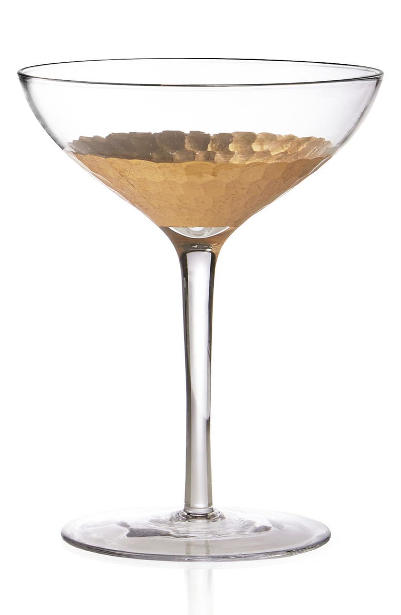 Daphne Set of 4 Champagne Coupes, Main, color, GOLD