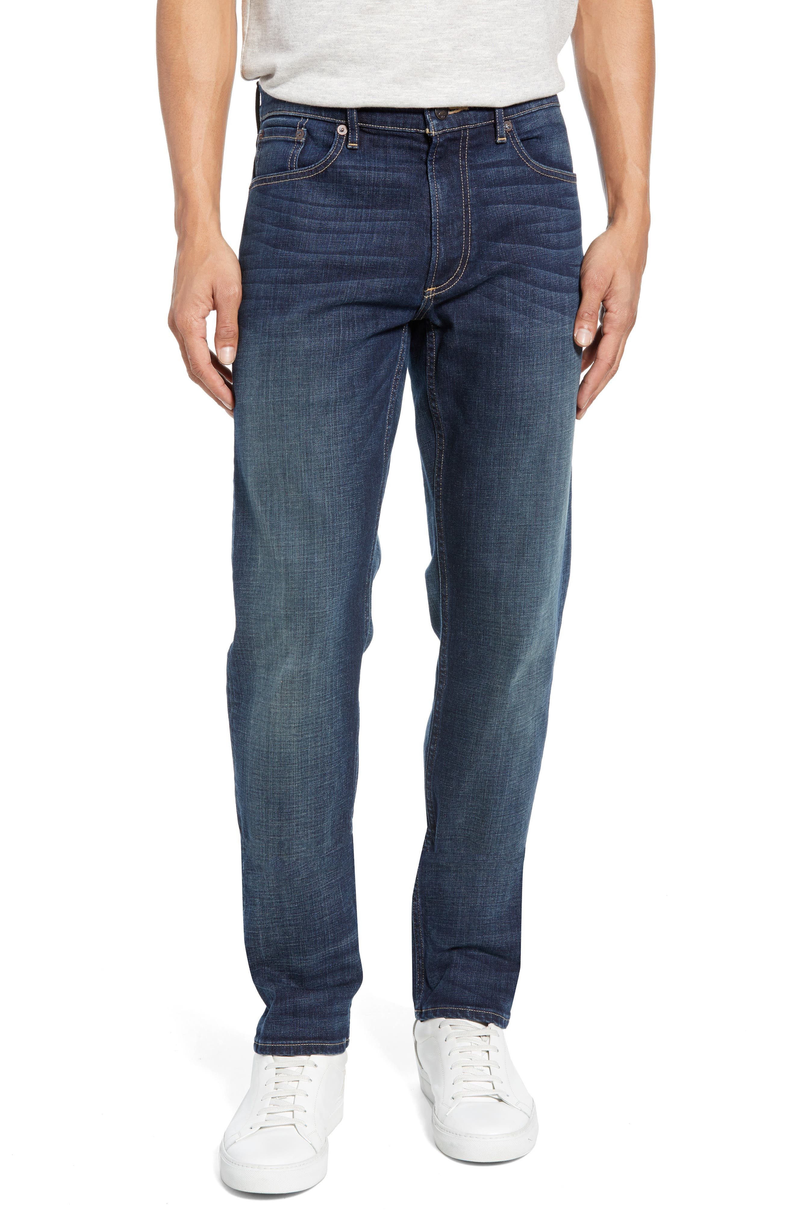 Faherty Ocean Wash Straight Leg Jeans, Blue