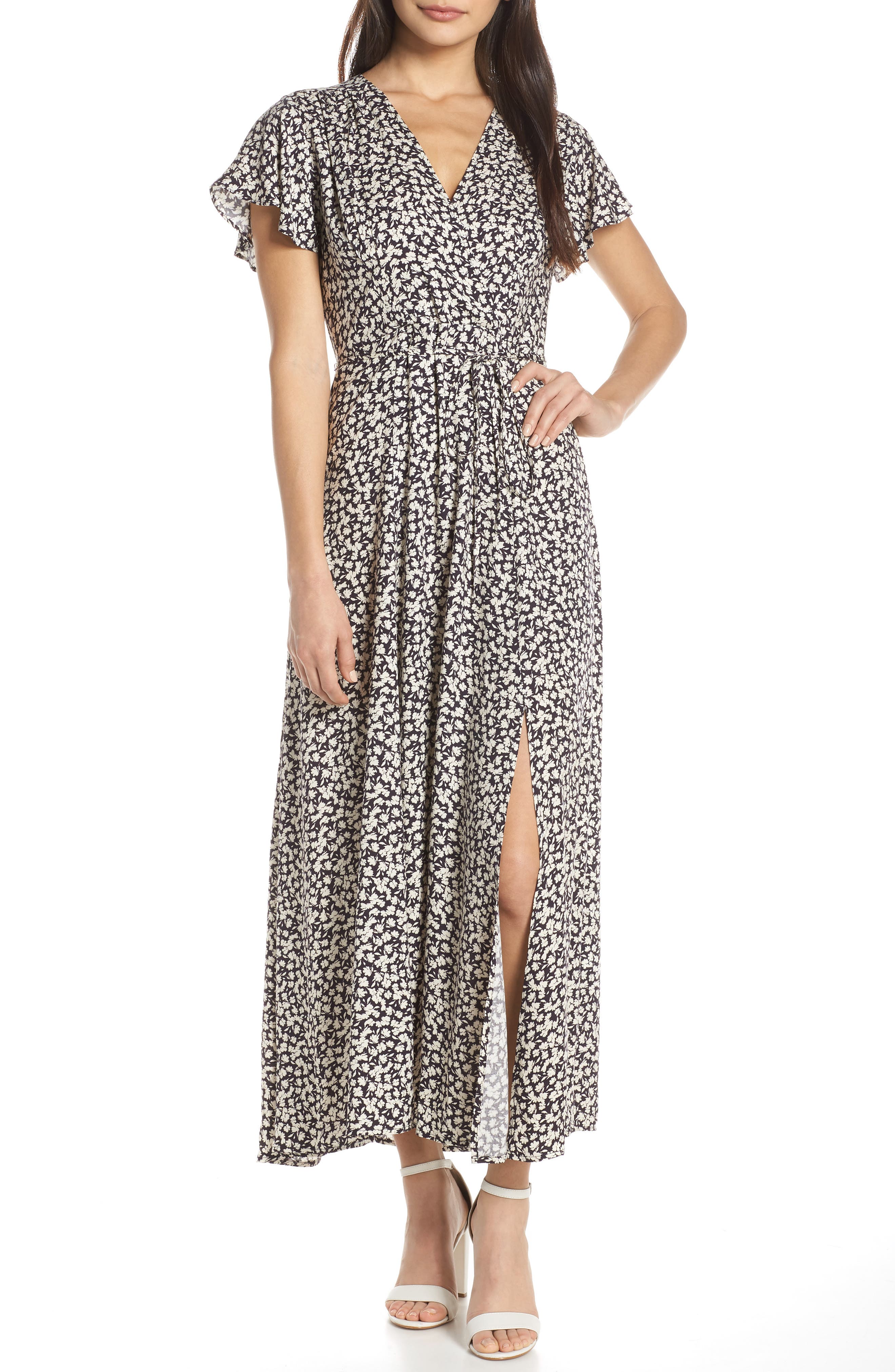French Connection Aubi Floral Maxi Dress, Blue