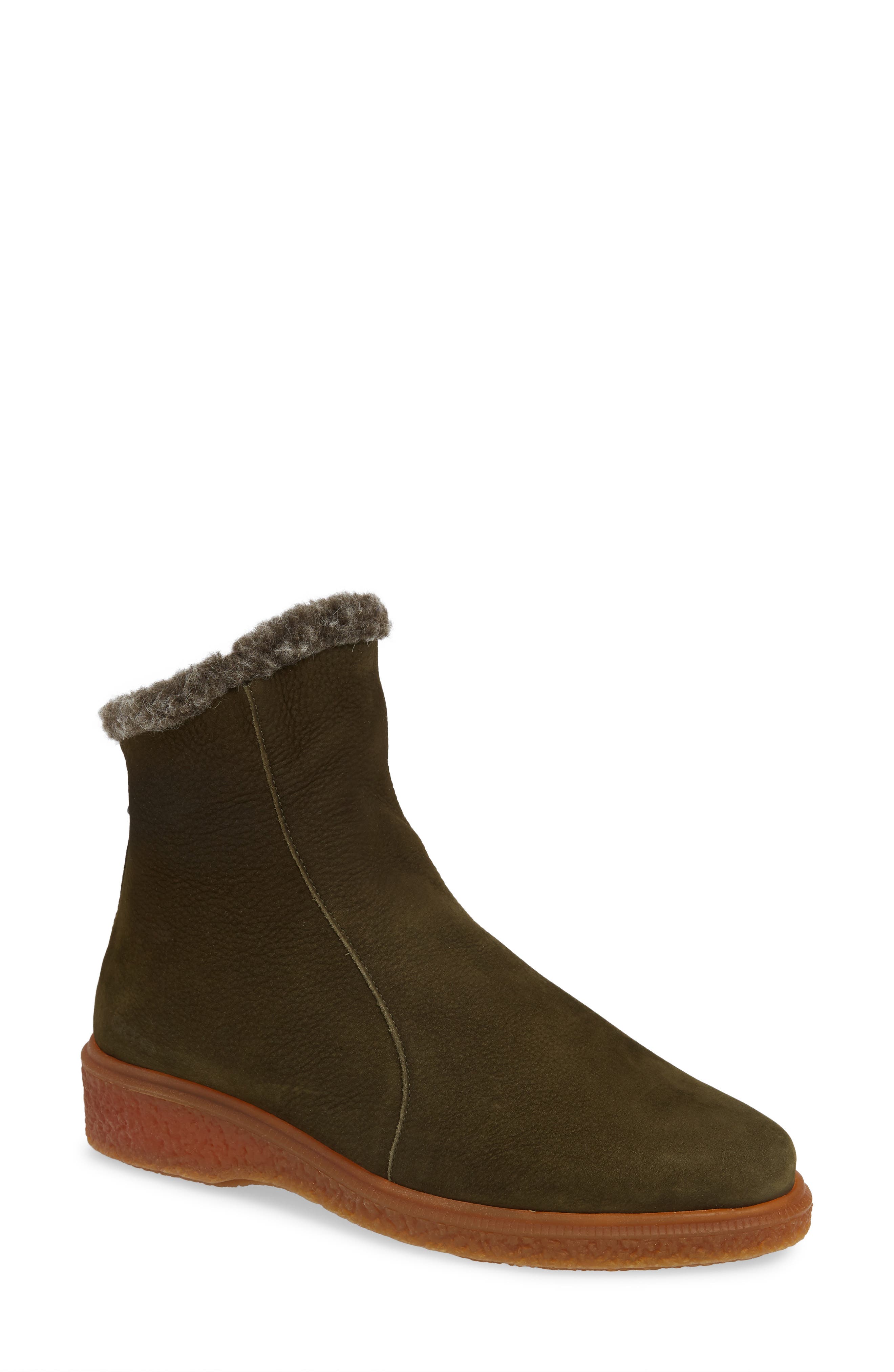 Arche Joelys Wool Lined Waterproof Bootie, Green
