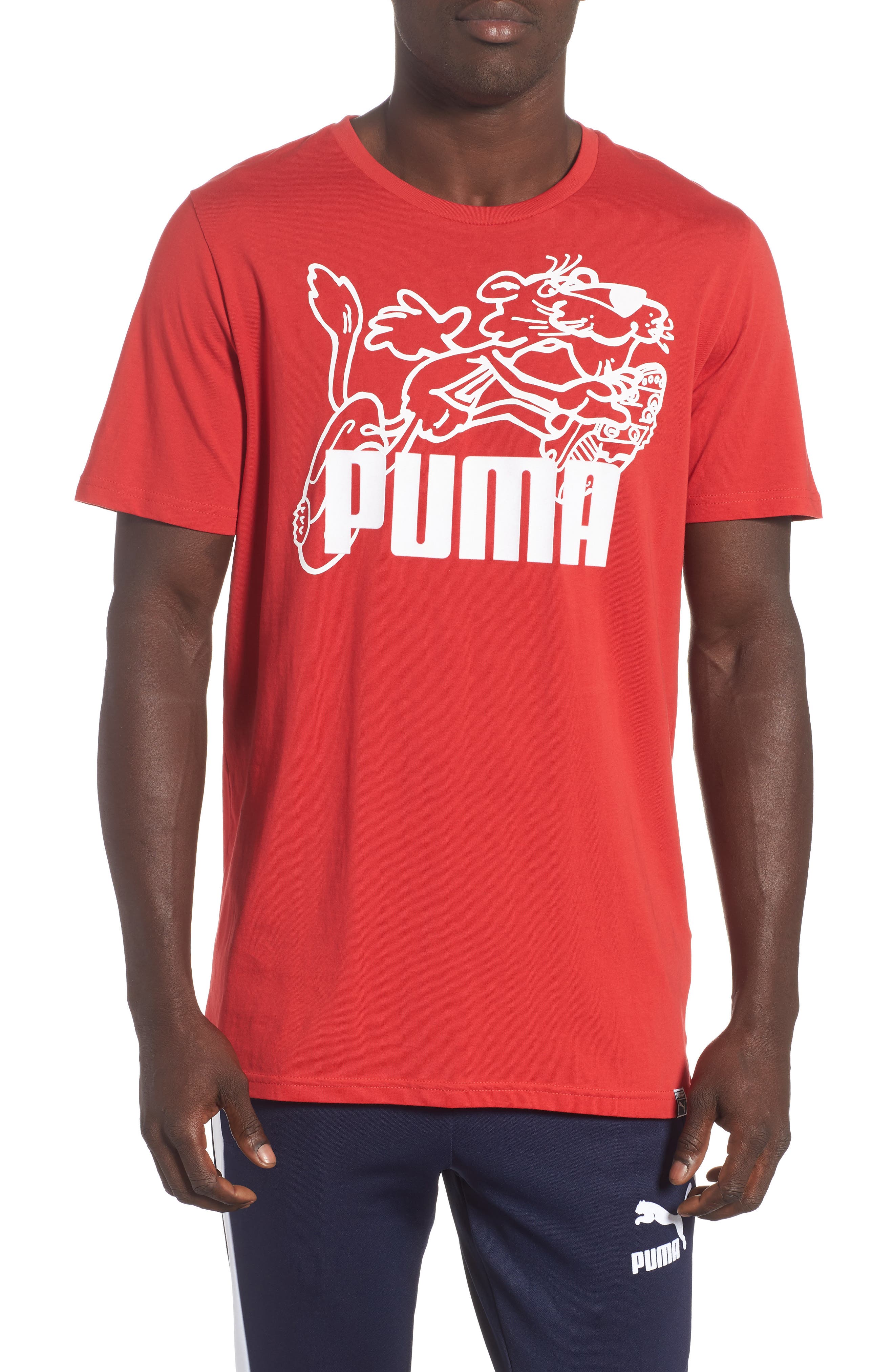Puma Retro Sports T-Shirt, Red