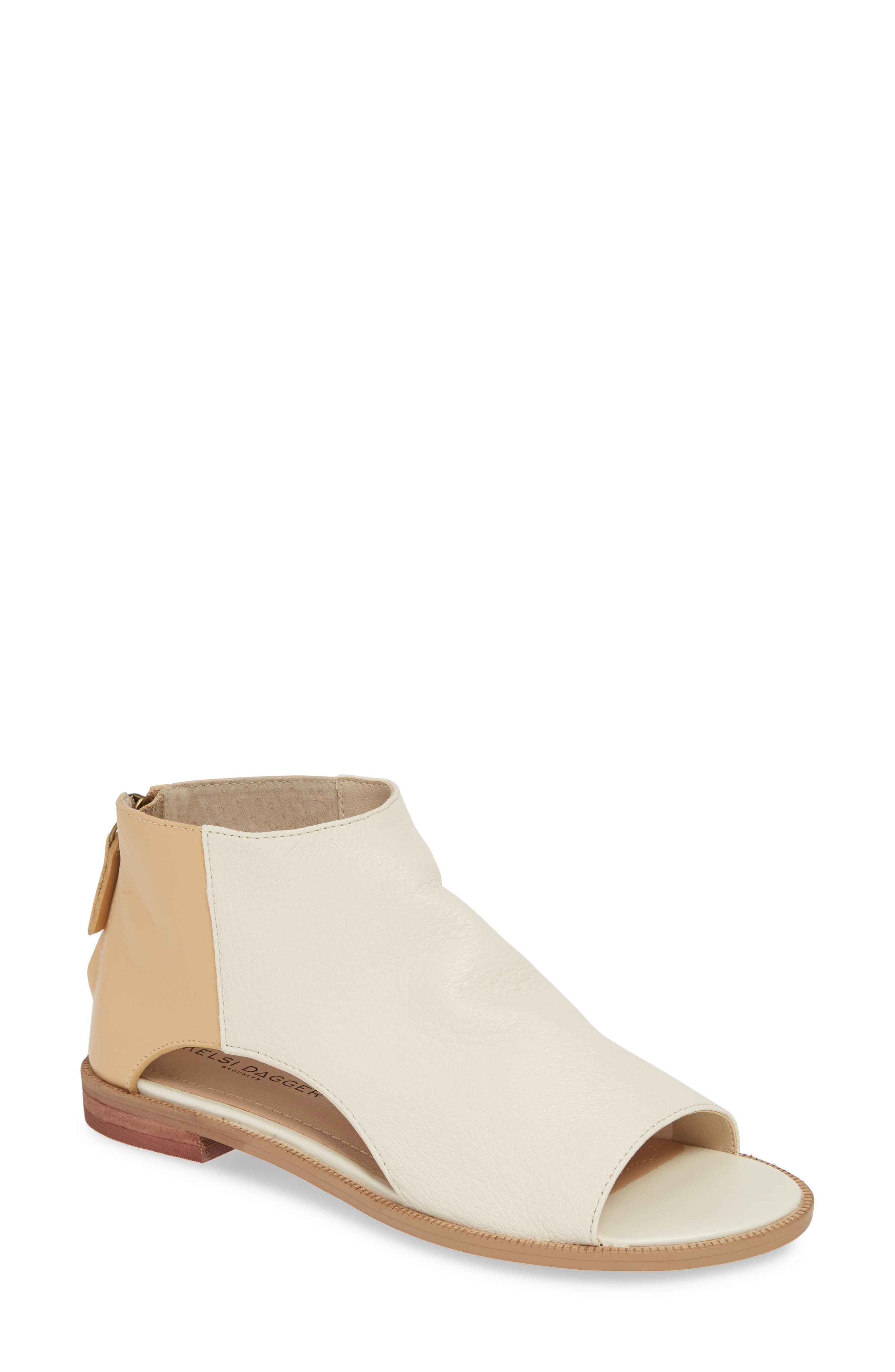 Kelsi Dagger Brooklyn Ruby Peep Toe Bootie, White