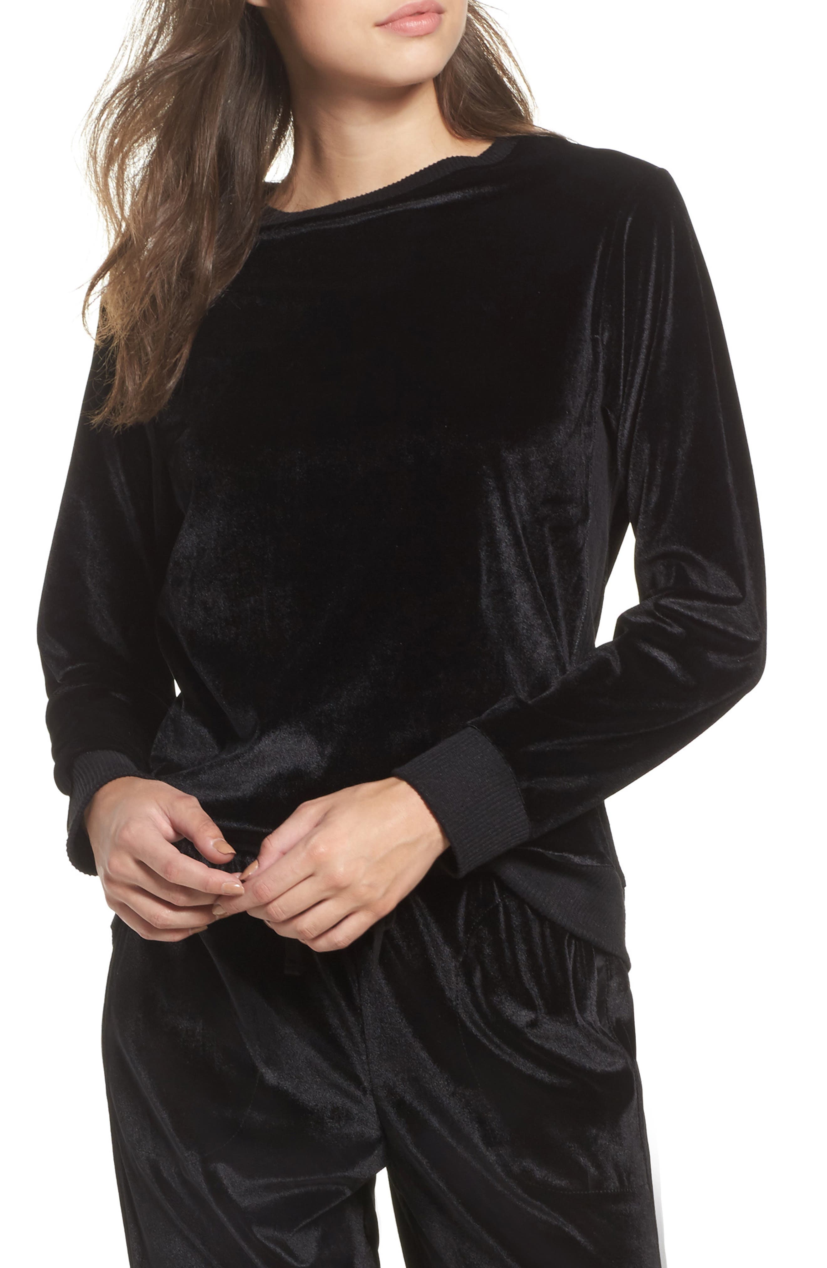 DKNY Velour Sweatshirt Nordstrom