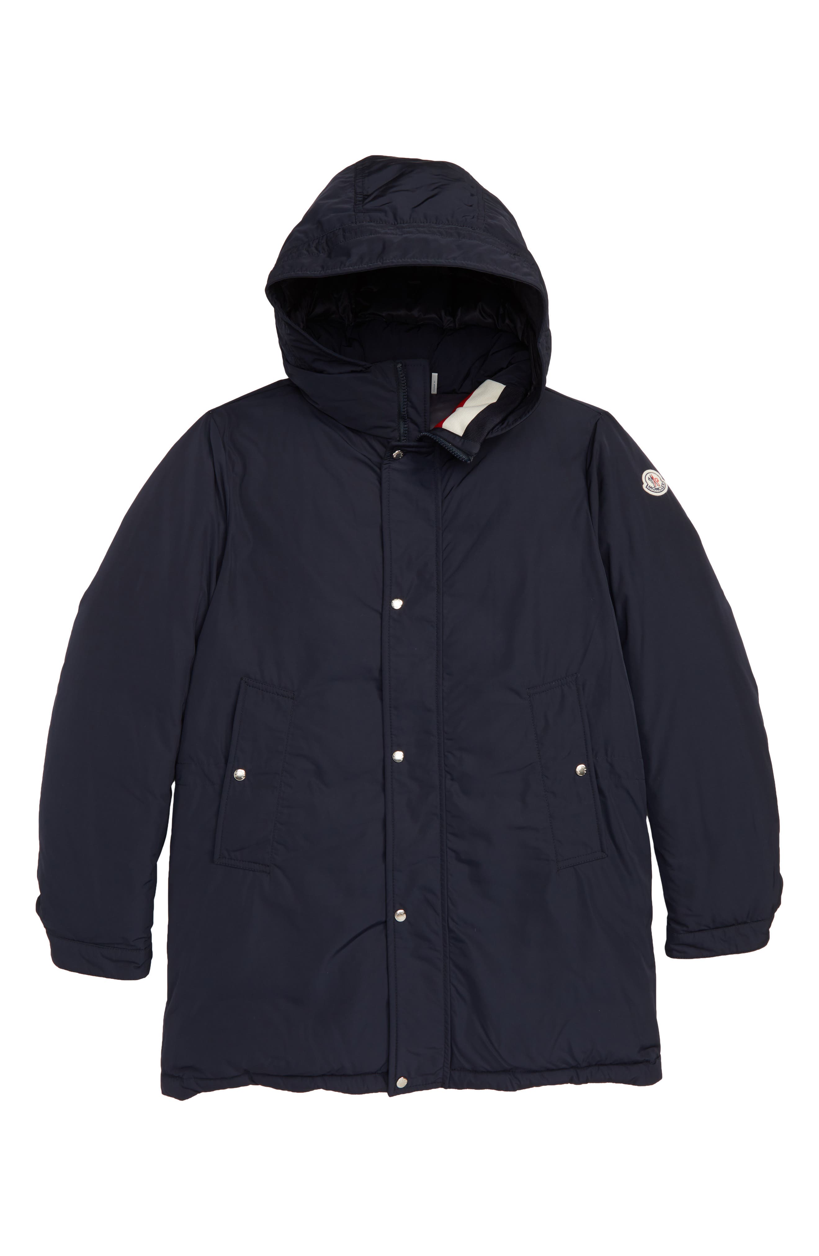 Moncler Layon Hooded Long Down Coat, Y - Blue