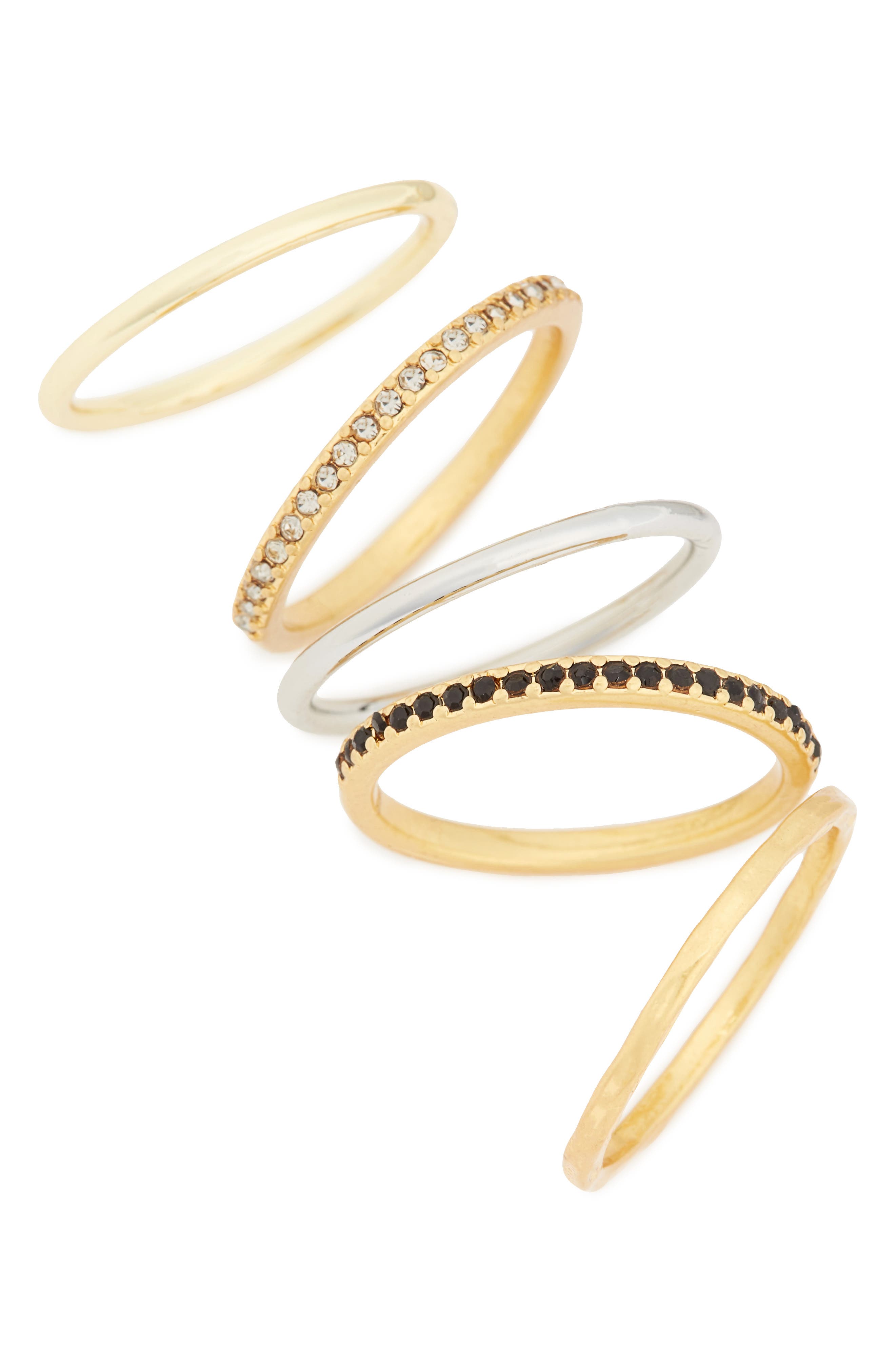 Madewell Filament Set of 5 Stacking Rings Nordstrom
