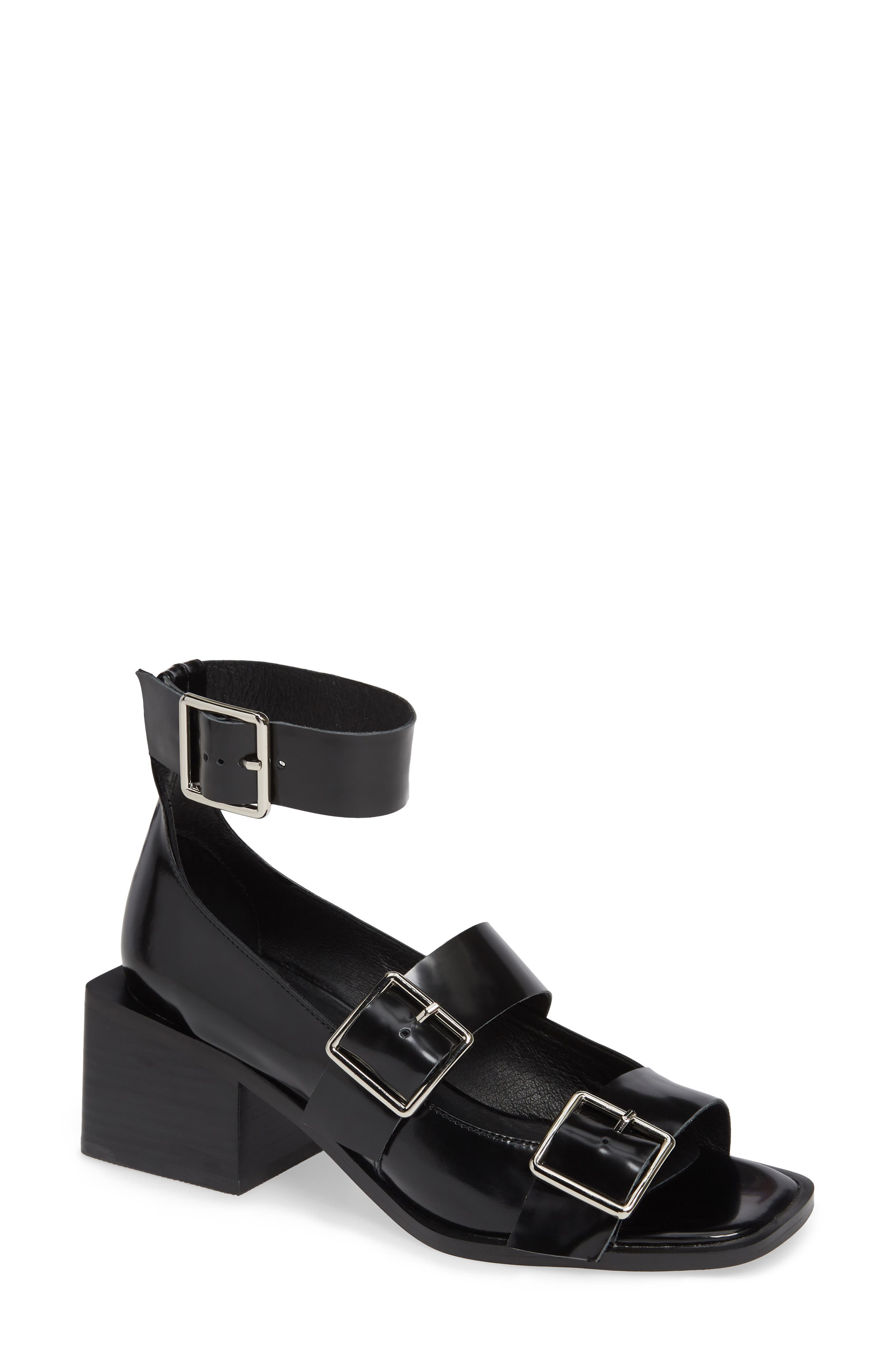 Jeffrey Campbell Aspinal Ankle Strap Sandal, Black