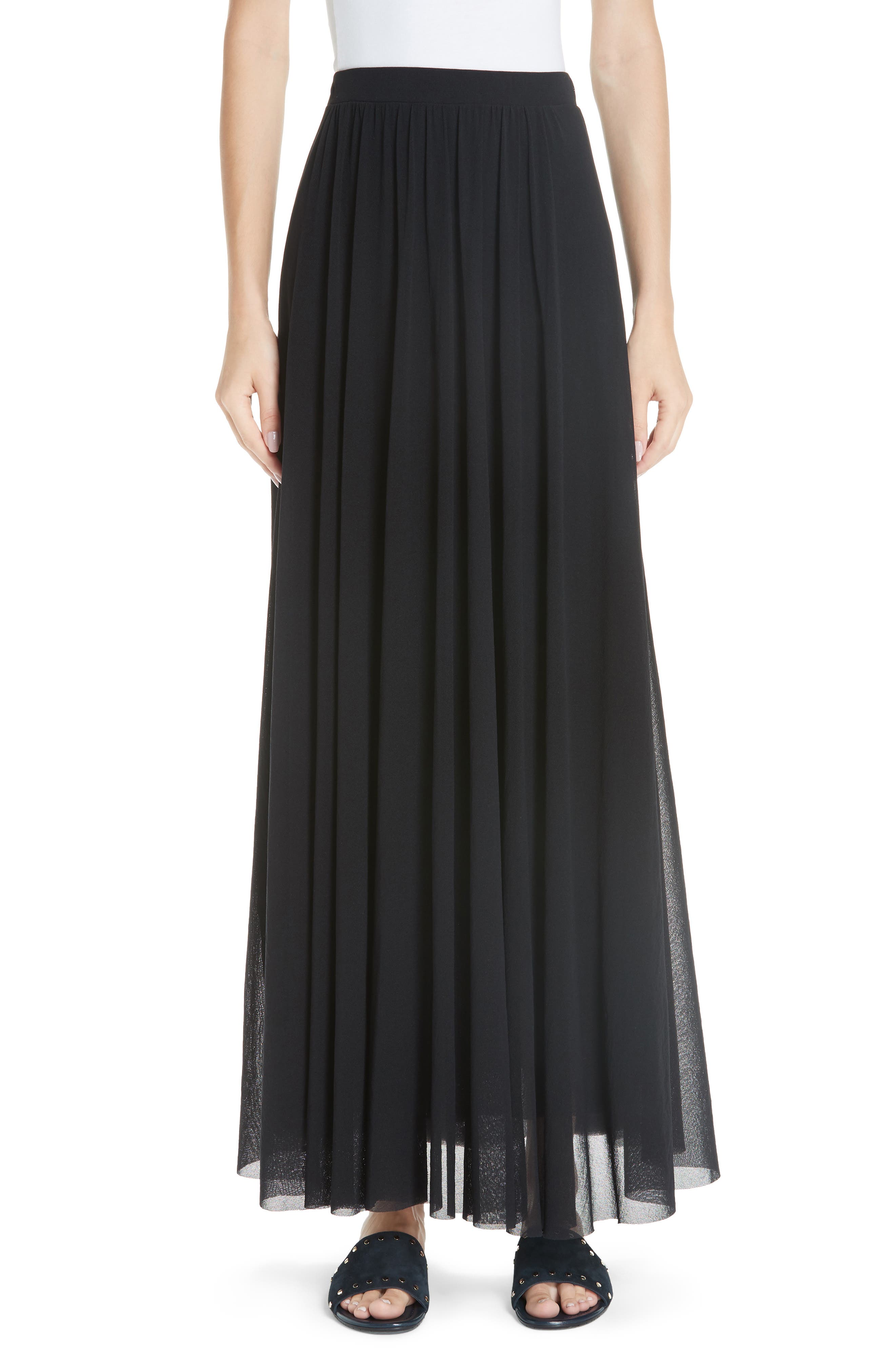 Fuzzi Tulle Maxi Skirt, Black