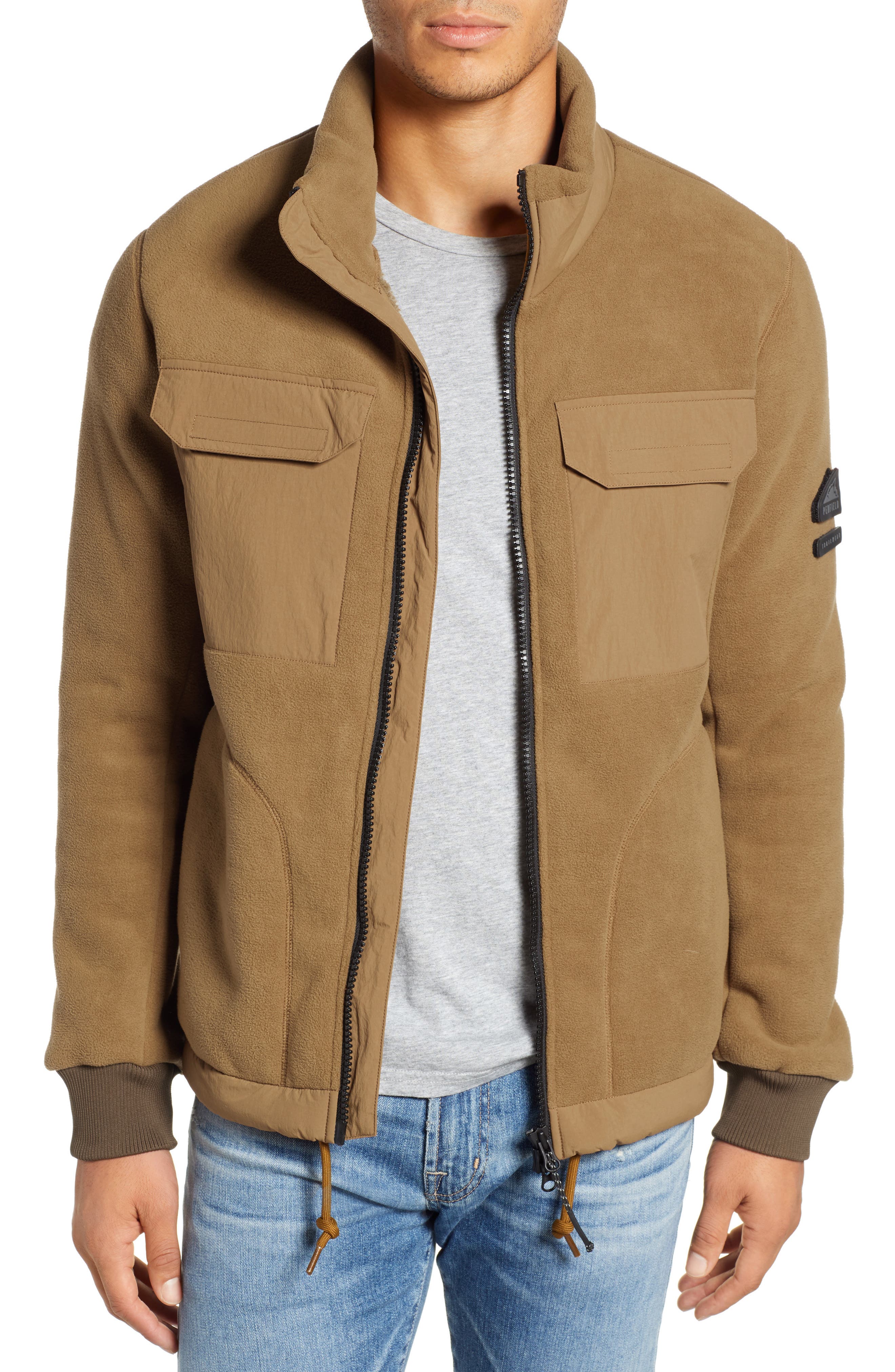 Penfield Schoening Zip Fleece Jacket, Brown