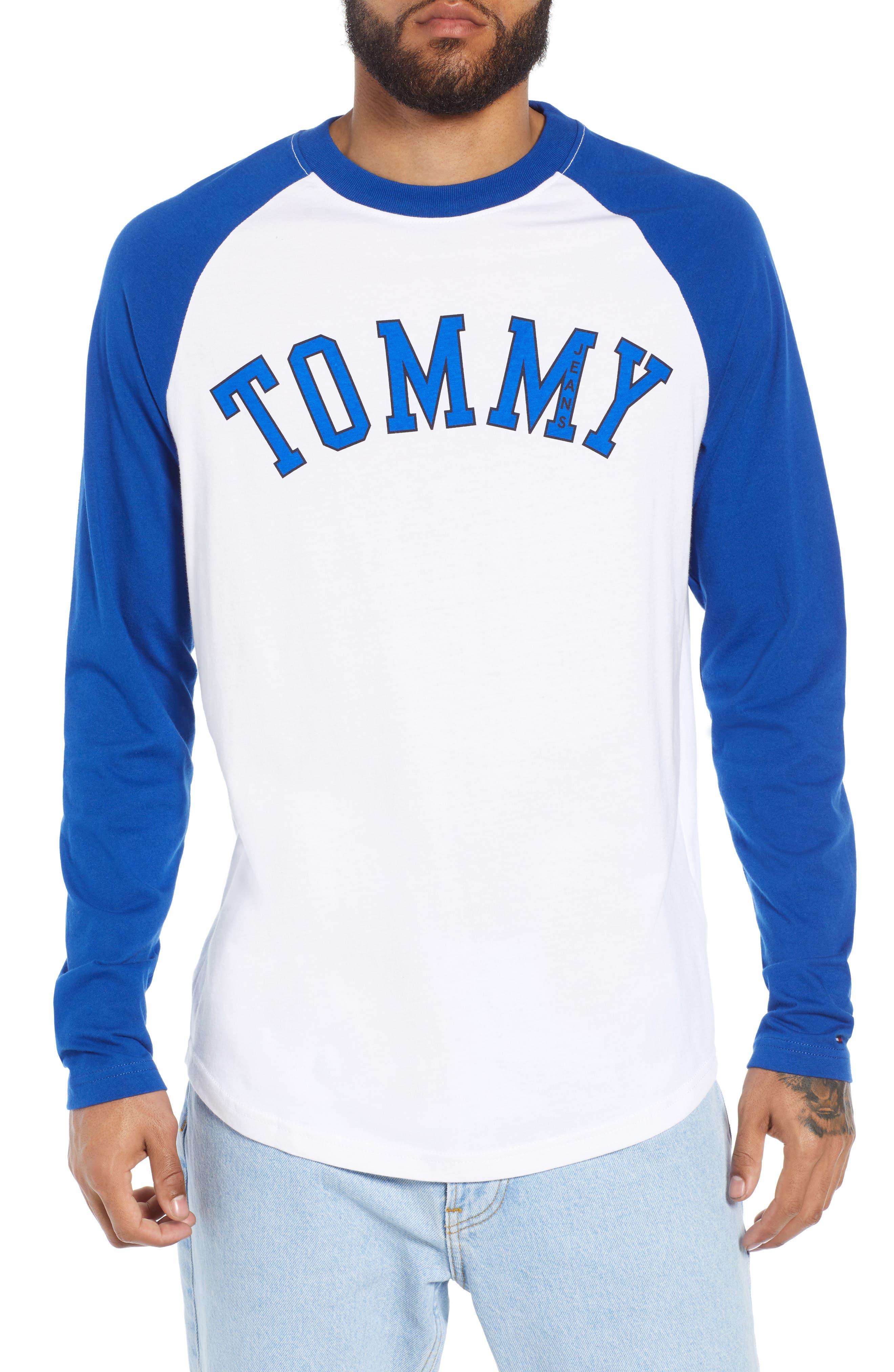 Tommy Jeans Long Sleeve Raglan T-Shirt, Blue