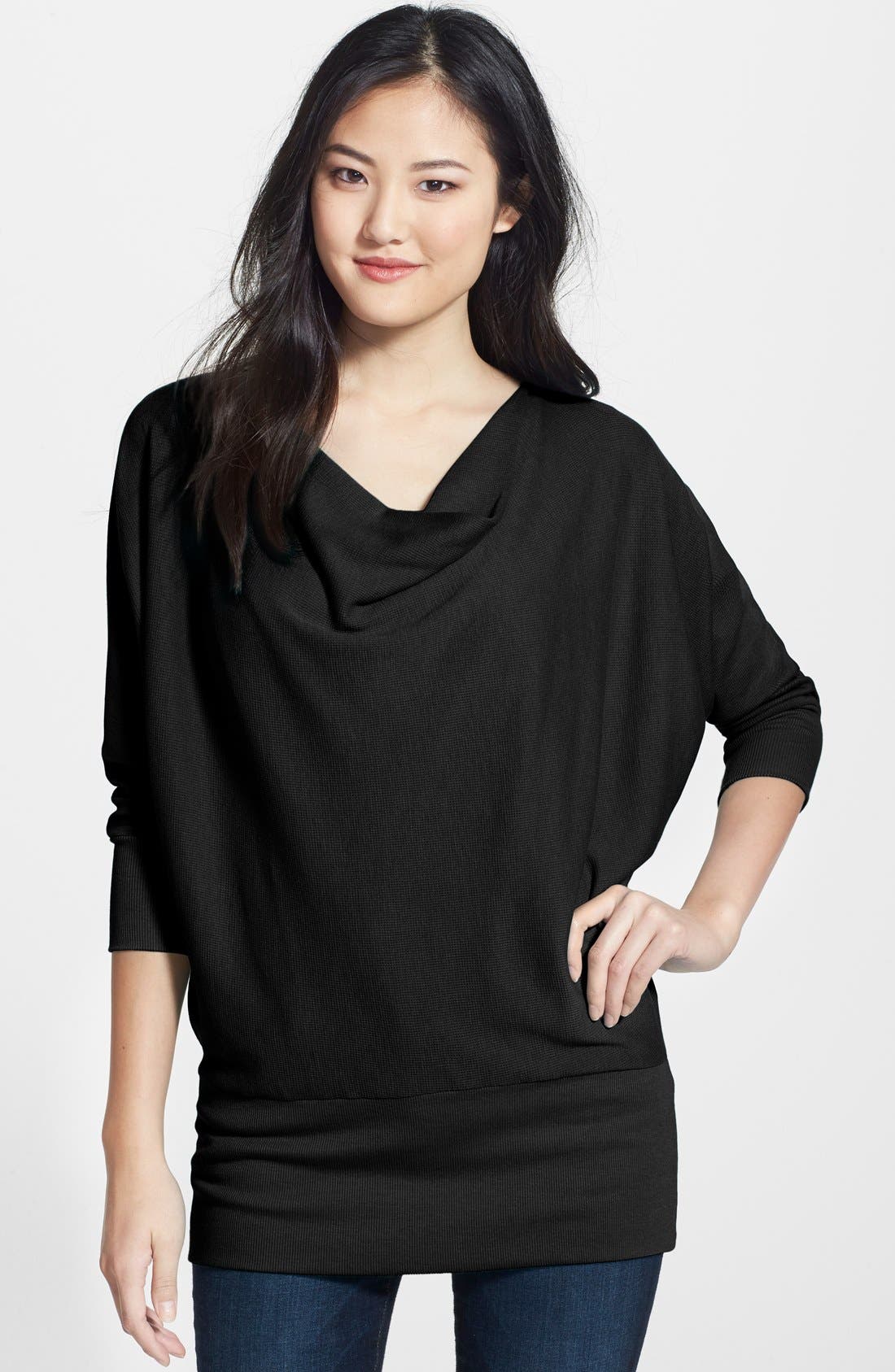 LAmade 'Aidan' Drape Neck Thermal Top Nordstrom