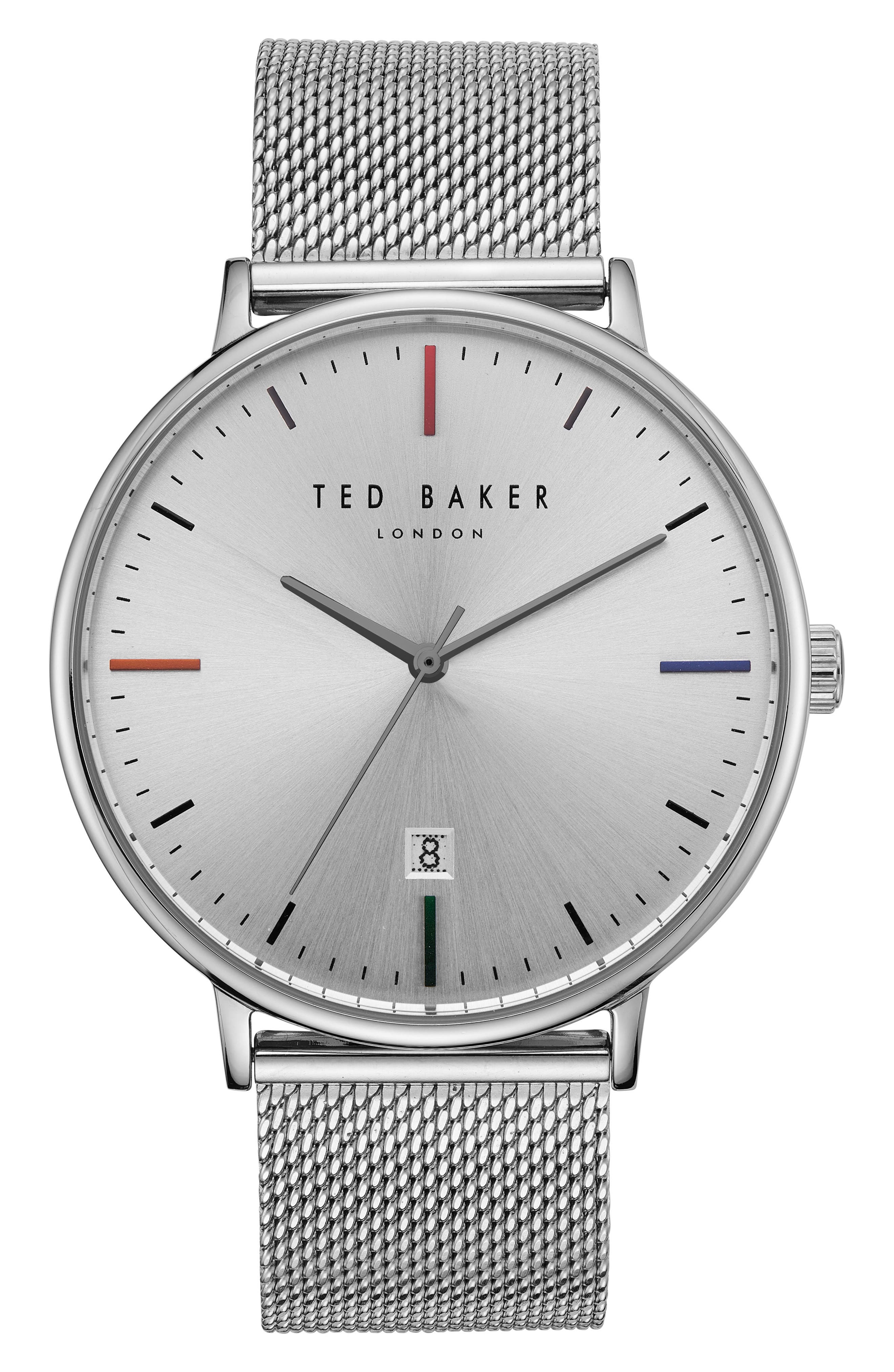 Ted Baker London Norton Mesh Strap Watch, 42Mm