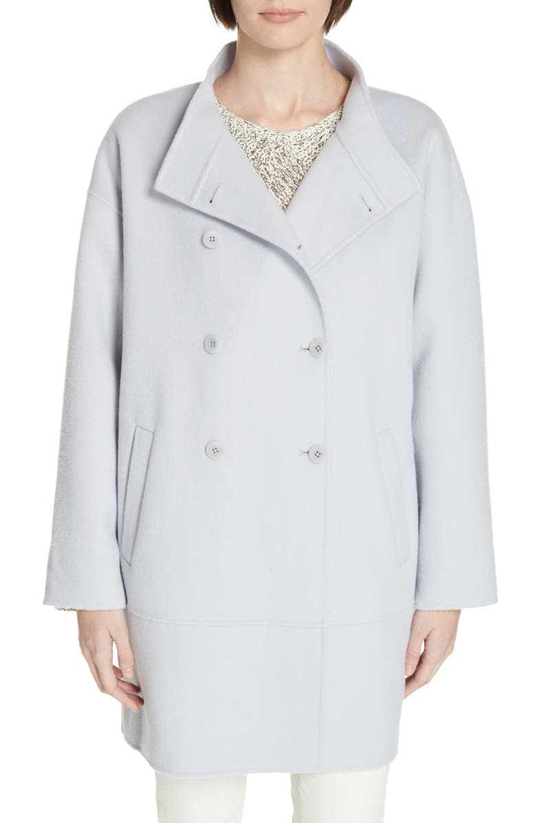 Oversize Wool & Cashmere Coat,
                        Main,
                        color, INDIA SKY