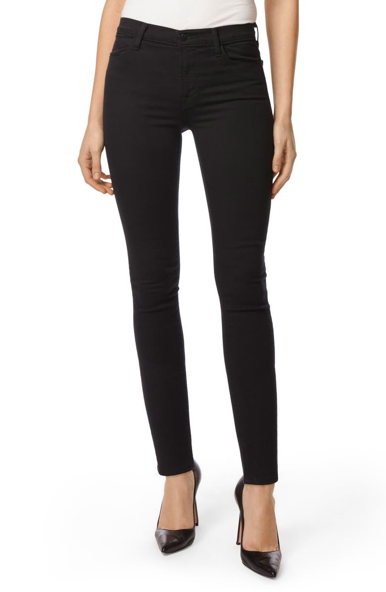 J Brand Maria High Waist Super Skinny Jeans (Seriously Black) | Nordstrom