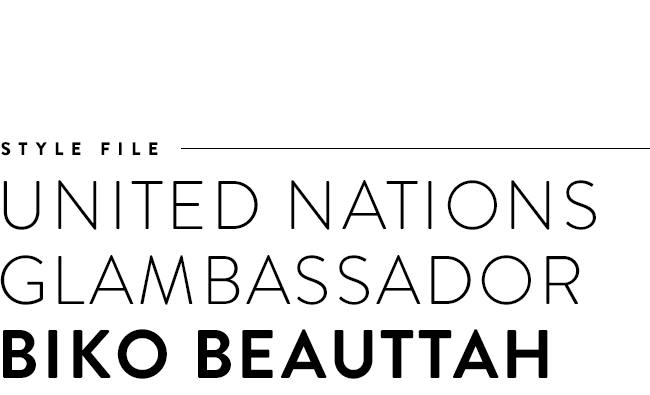Style file: United Nations Glambassador Biko Beauttah.