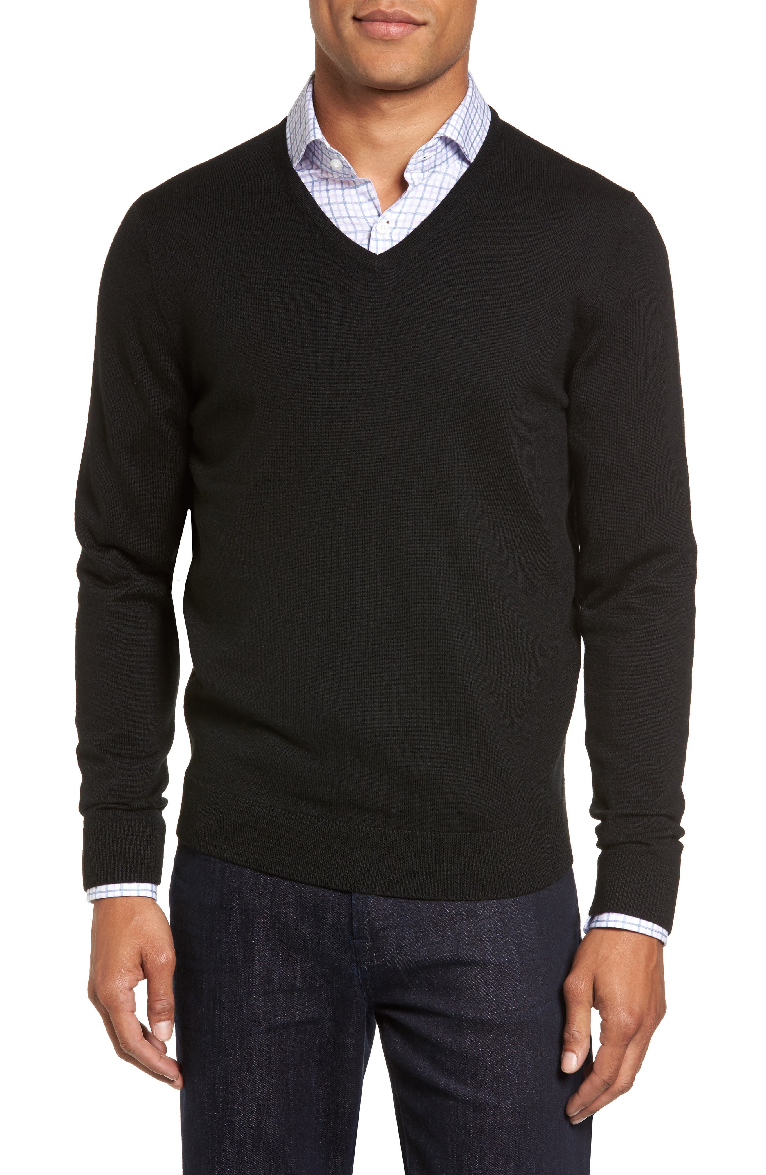 Nordstrom Shop Merino Wool V-Neck Sweater