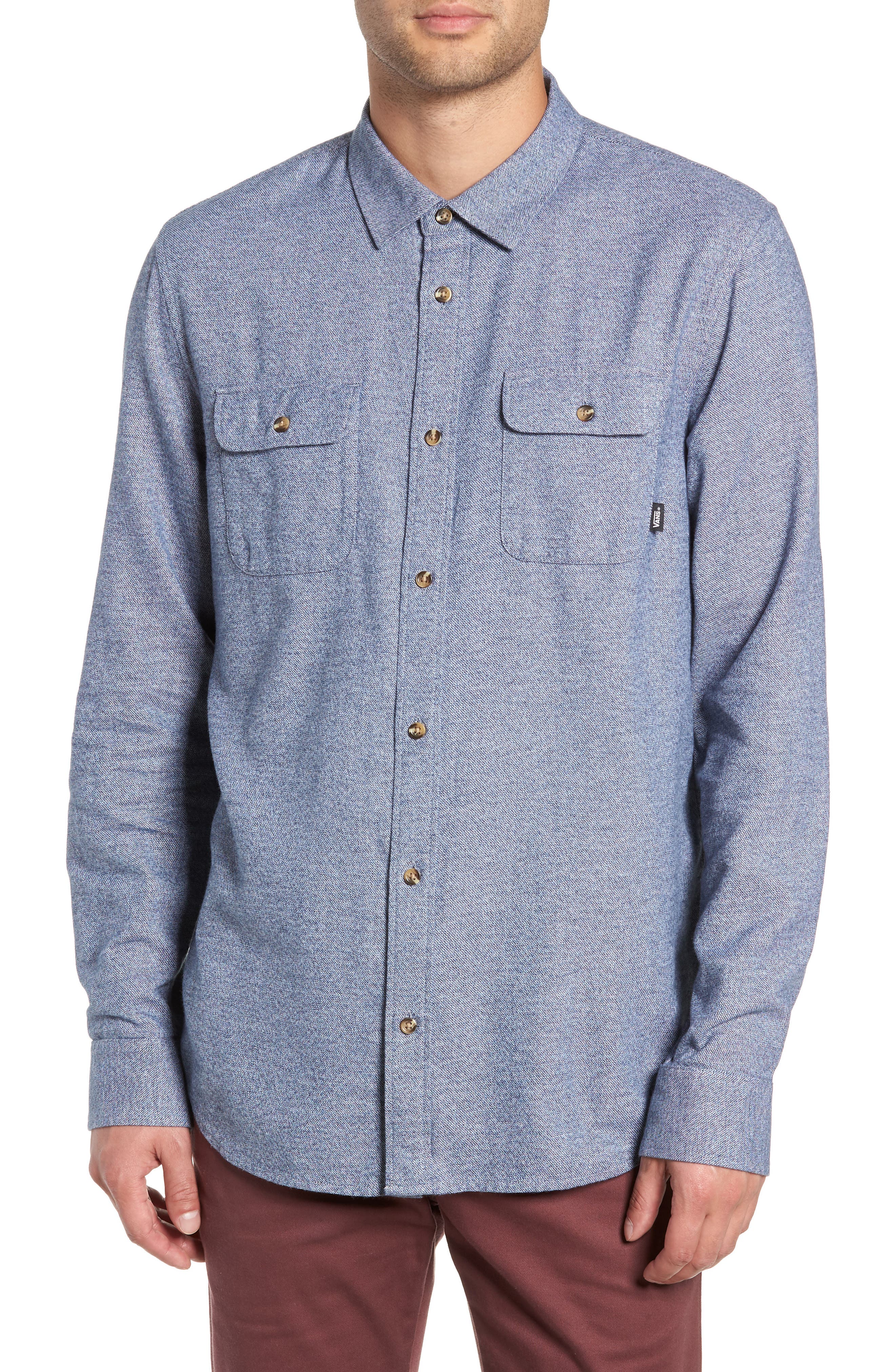 Vans Lawler Flannel Sport Shirt, Blue