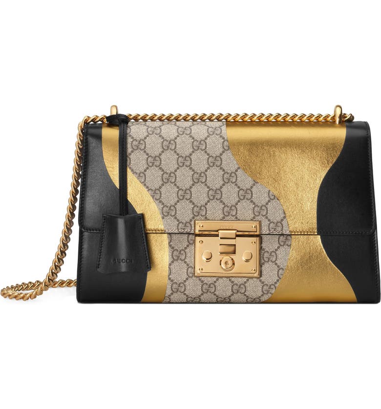 Gucci Medium Padlock GG Supreme Canvas & Leather Shoulder Bag | Nordstrom