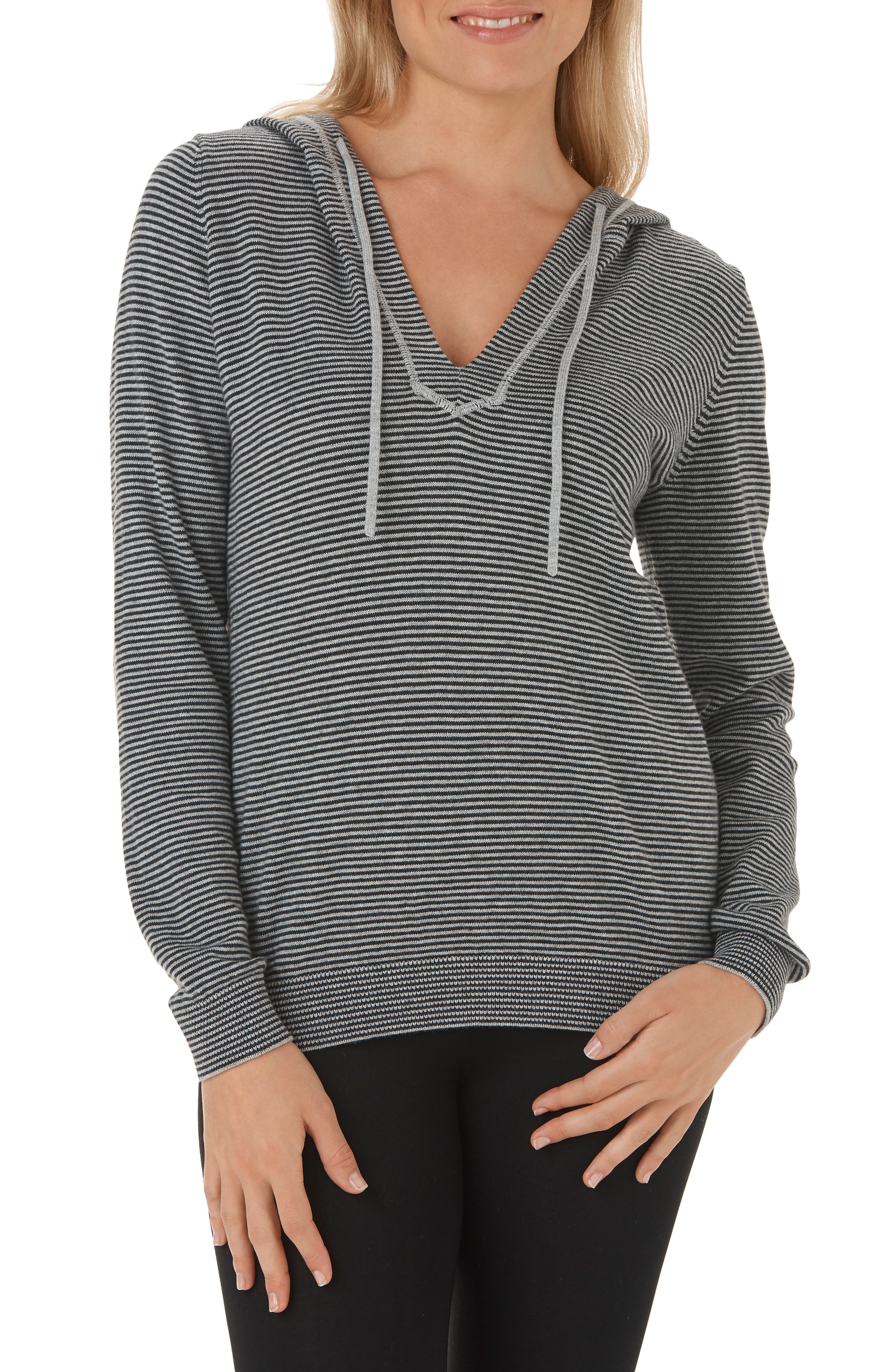 The White Company Stripe Cotton & Cashmere Hoodie | Nordstrom