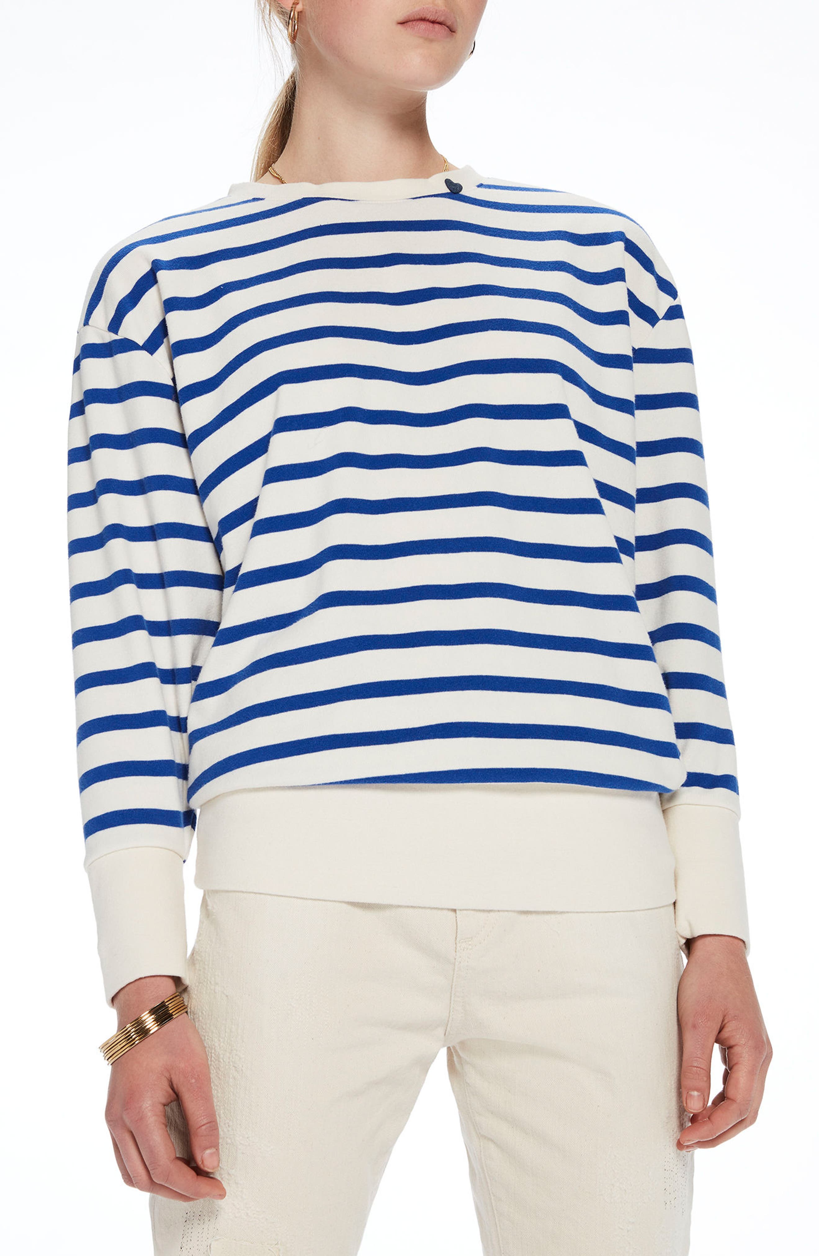 Scotch & Soda Laced Back Sweatshirt, Blue