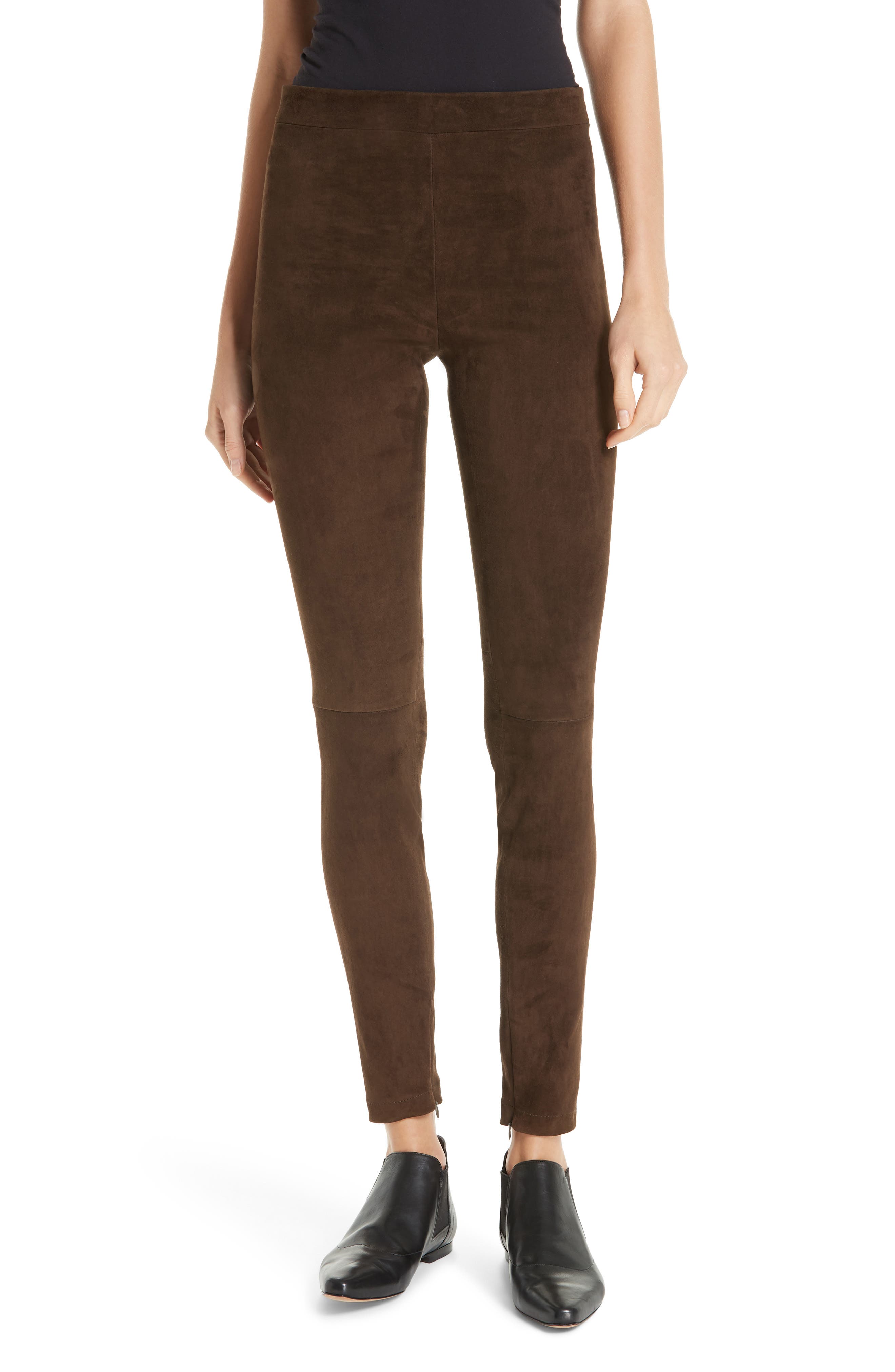 Vince Stretch Suede Leggings