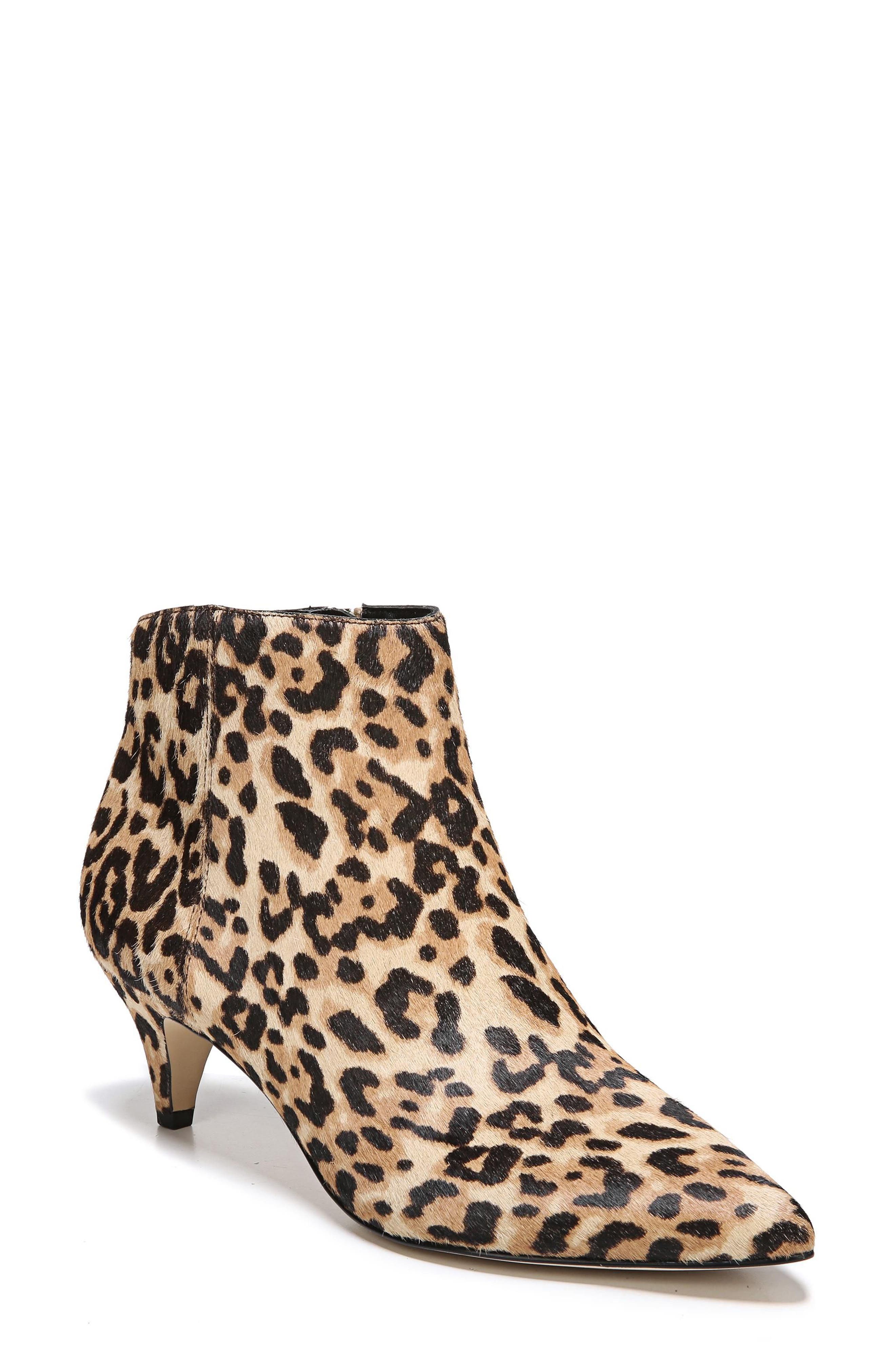 Sam Edelman Kinzey Genuine Calf Hair Pointy Toe Bootie, Brown