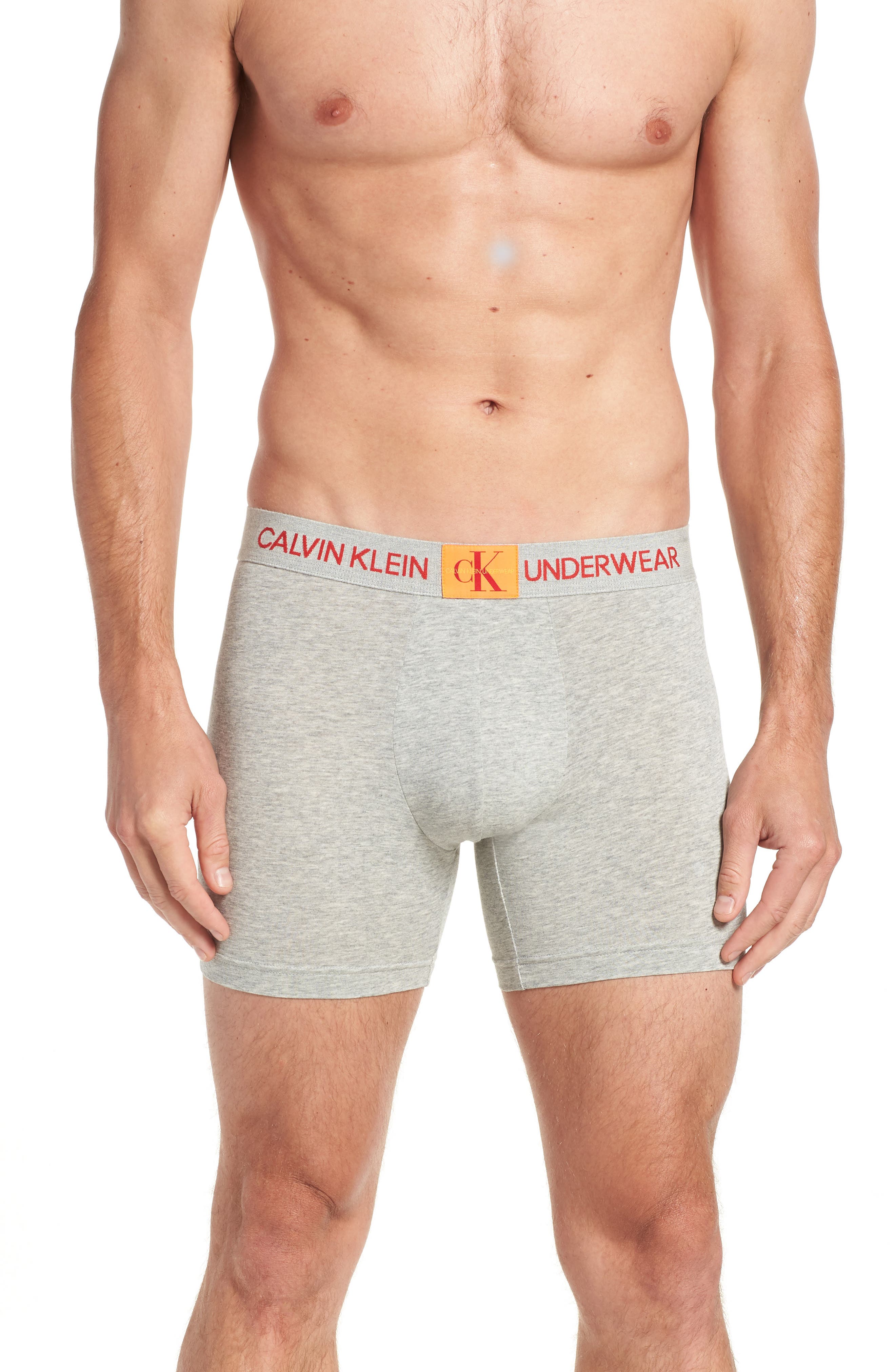 UPC 011531337114 product image for Men's Calvin Klein Cotton Boxer Briefs, Size Medium - Grey | upcitemdb.com
