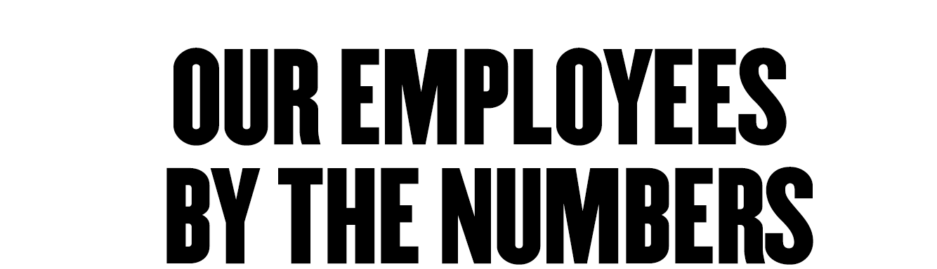 OUR EMPLOYEES BY THE NUMBERS