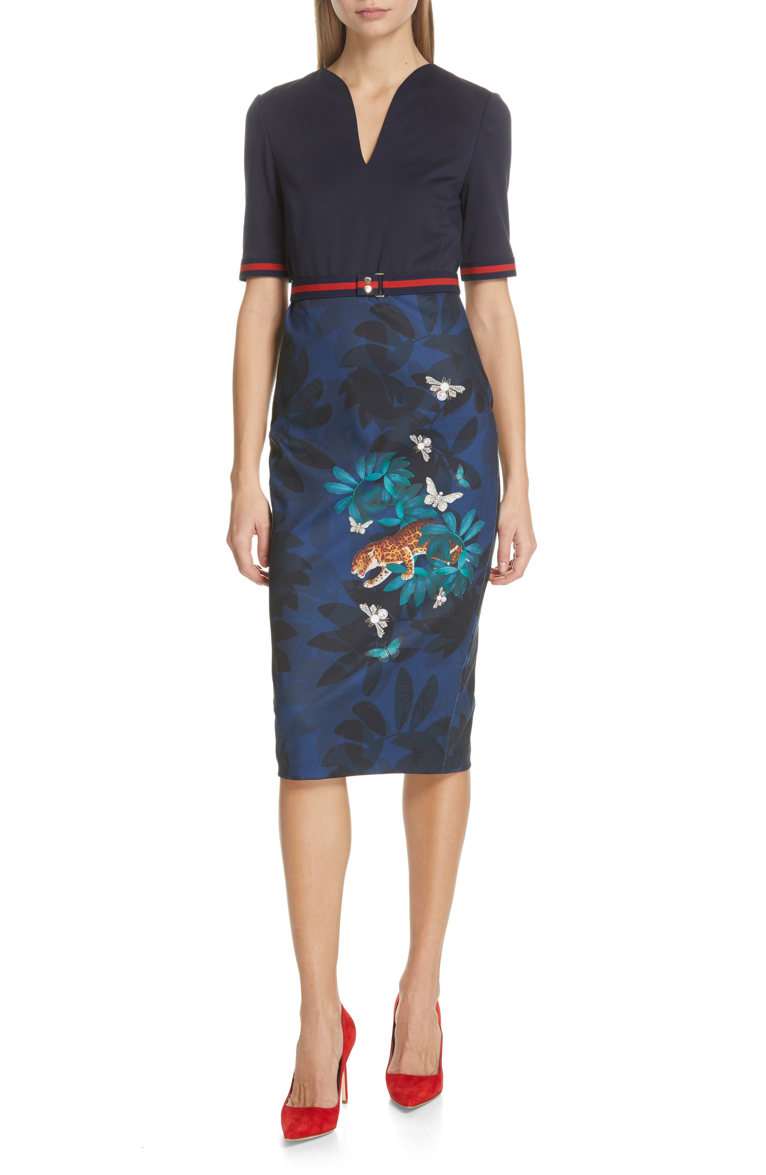 Ted Baker London Yalila Houdini Sheath Dress, Blue